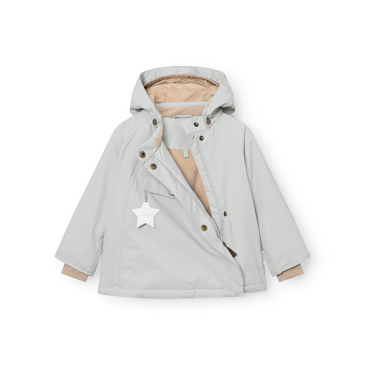Mini A Ture-MATWANG fleece lined winter jacket. GRS Puritan grey