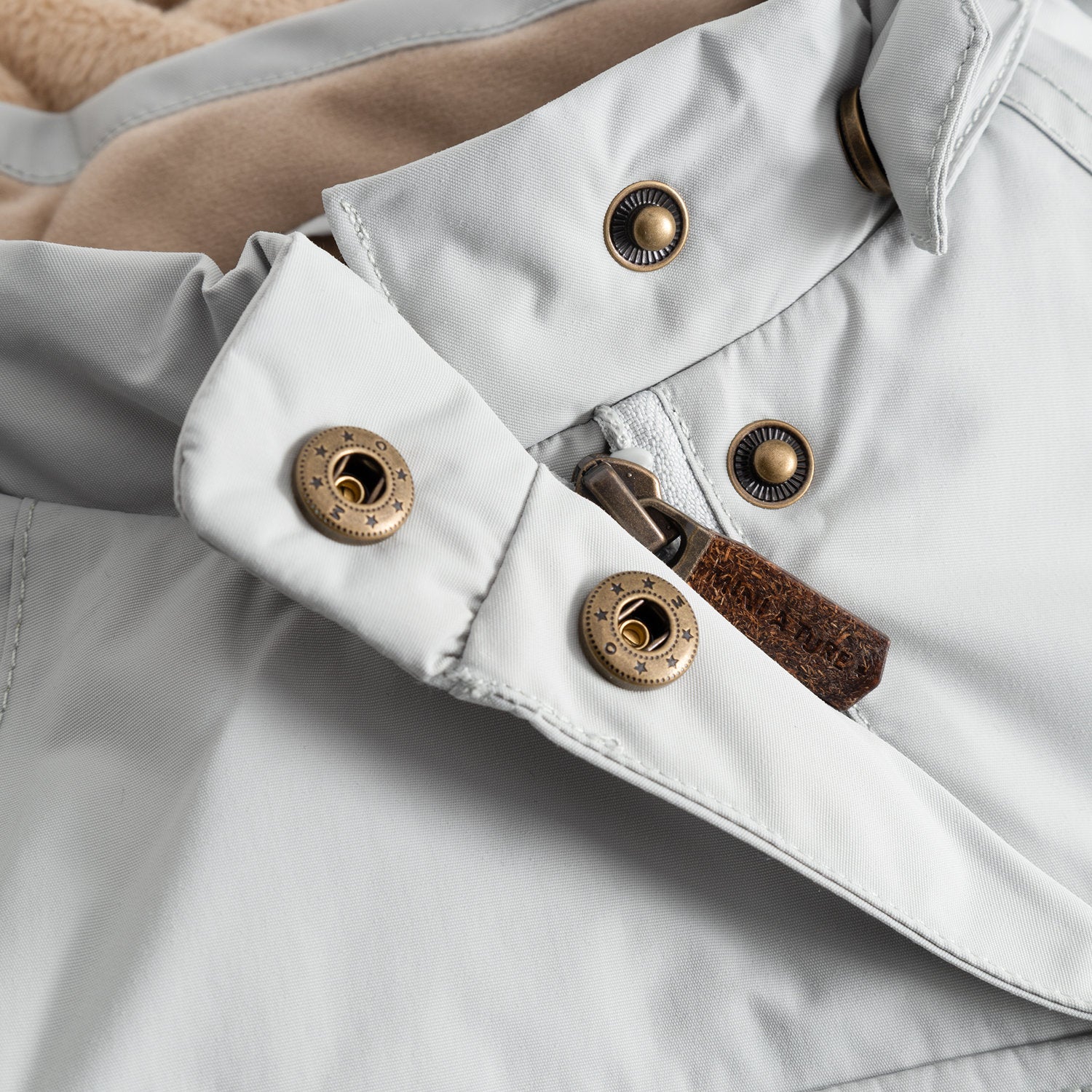 Mini A Ture-MATWANG fleece lined winter jacket. GRS Puritan grey