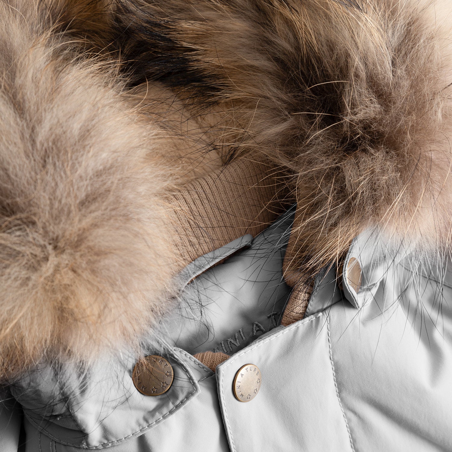Mini A Ture-MATWALLY fleece lined winter jacket fur. GRS Puritan grey