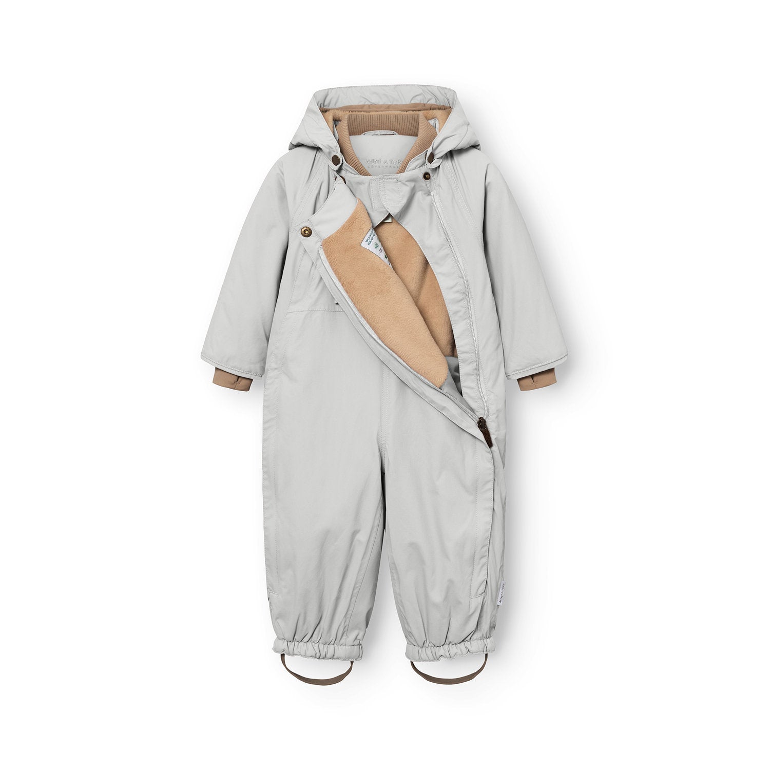 Mini A Ture-MATWISTI fleece lined snowsuit. GRS Puritan grey