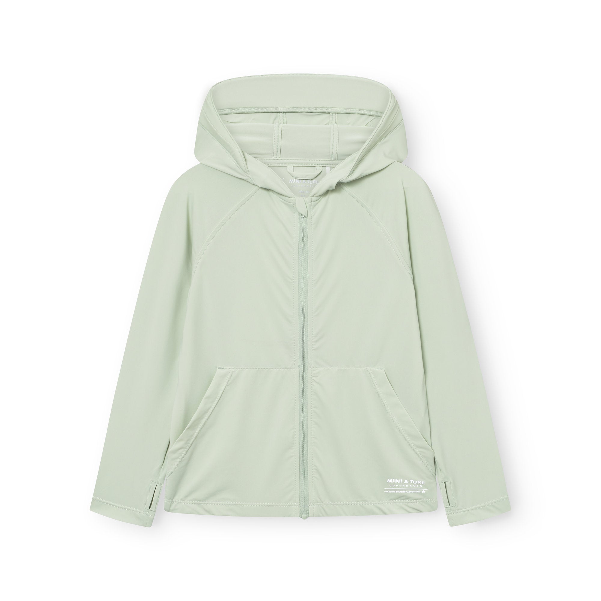 Mini A Ture-MATDRUNA UV skin hoodie. GRS Sea foam