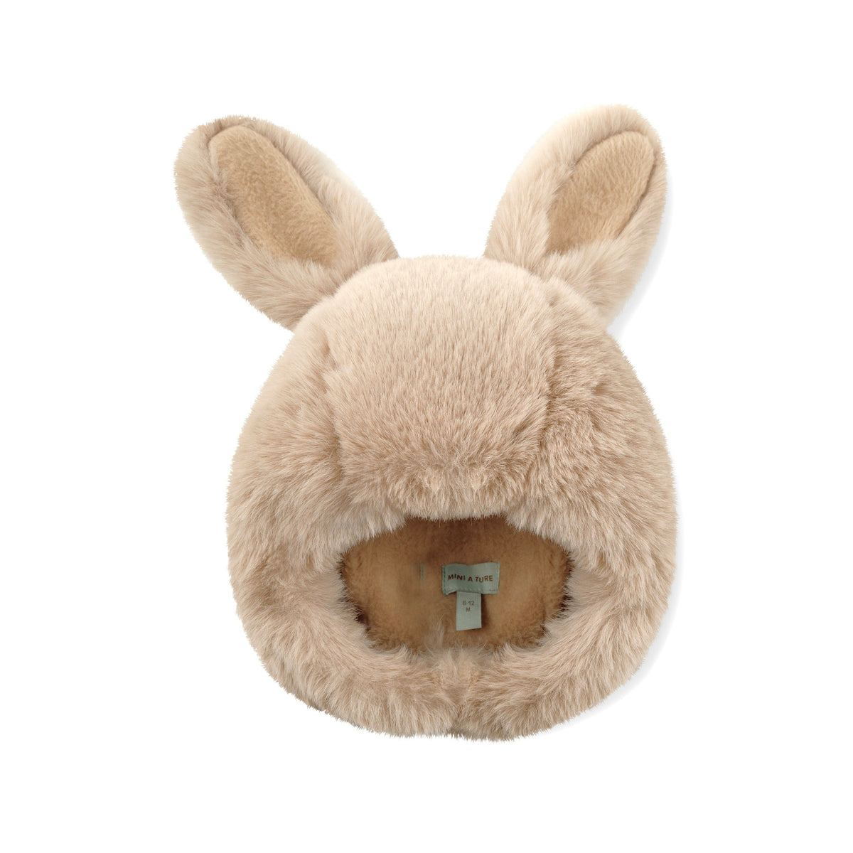 Mini A Ture-MATLIEN rabbit fleece lined winter hood Grey brown