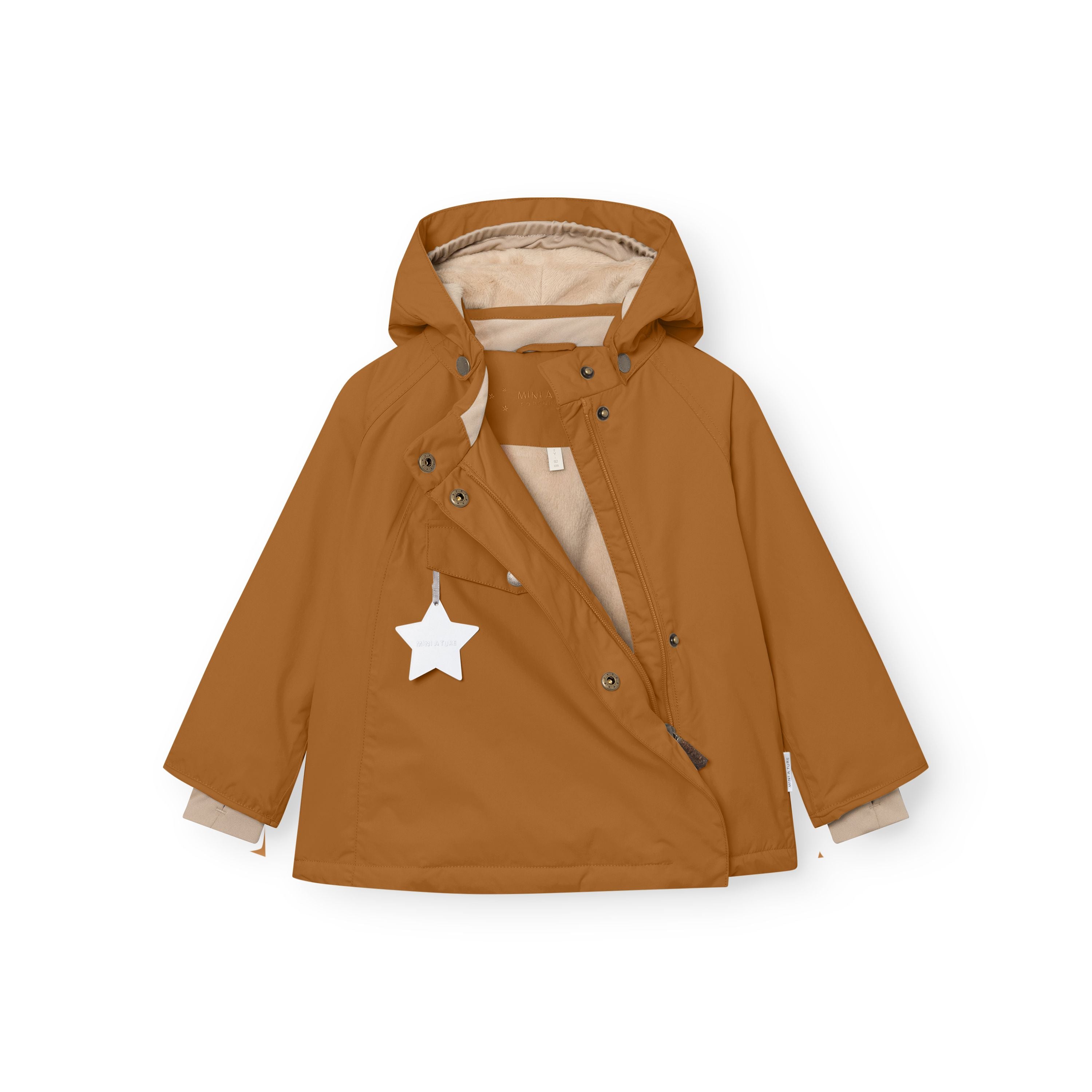 Mini A Ture-MATWANG fleece lined winter jacket. GRS Brown sugar