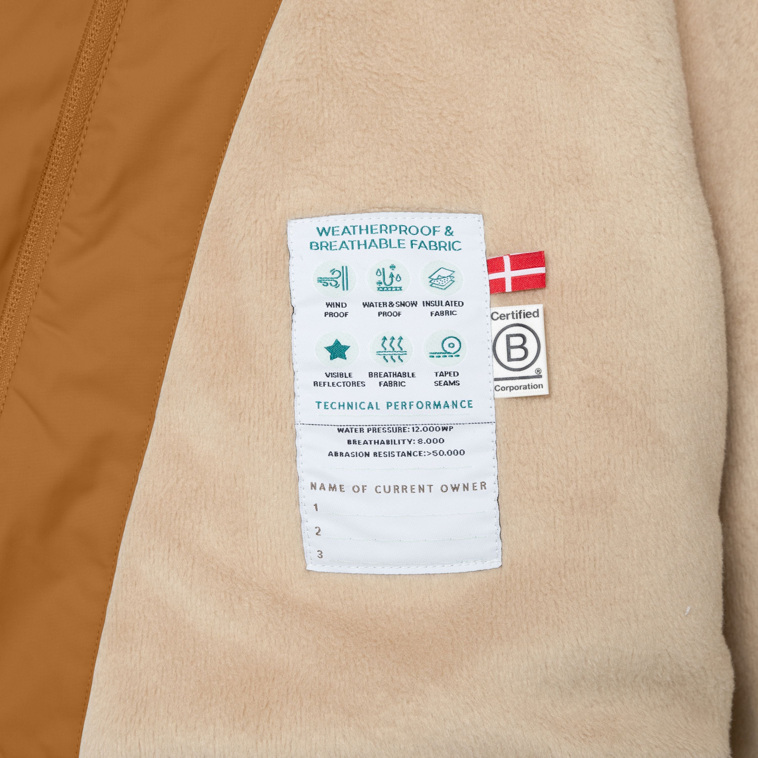 Mini A Ture-MATWANG fleece lined winter jacket. GRS Brown sugar