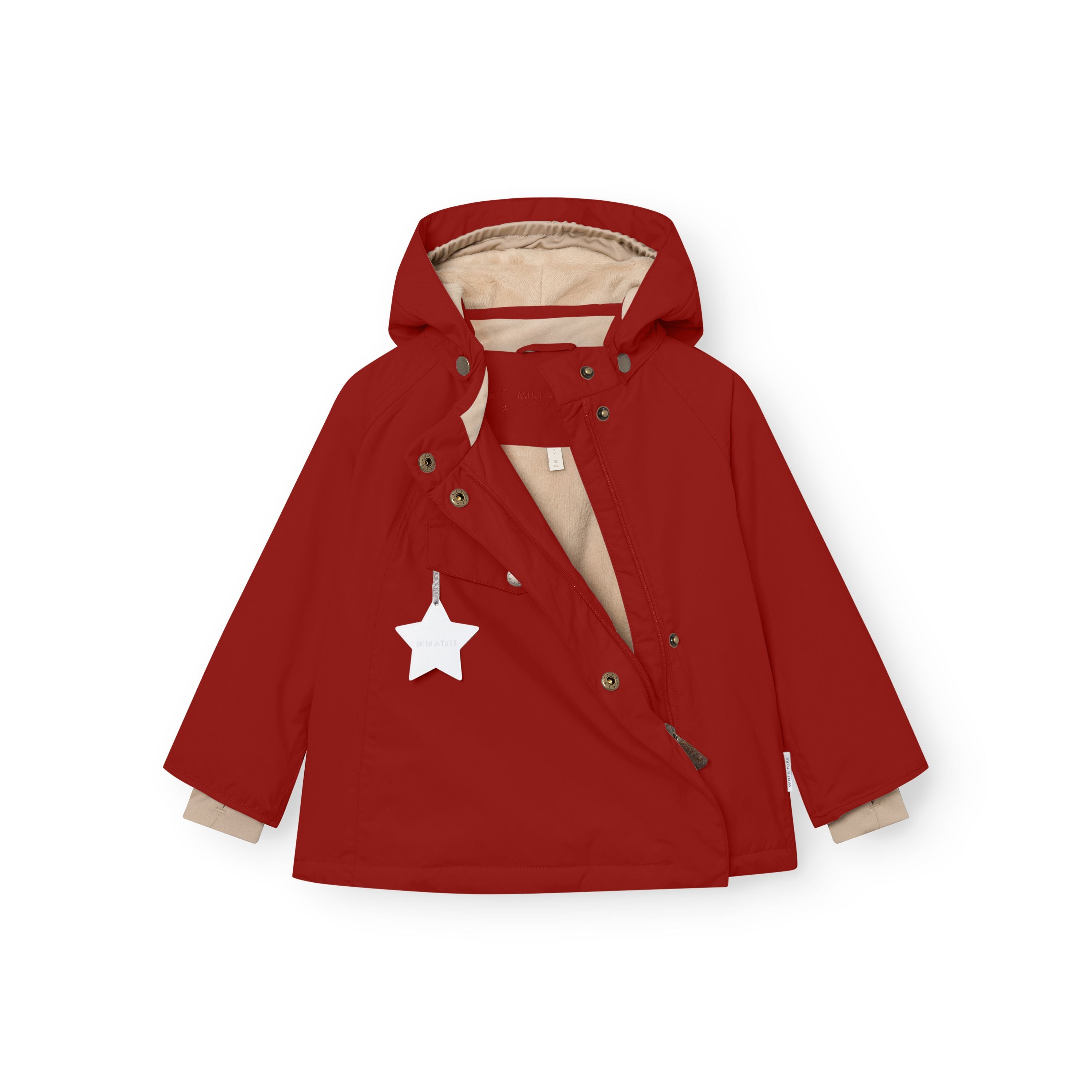 Mini A Ture-MATWANG fleece lined winter jacket. GRS Chili pepper