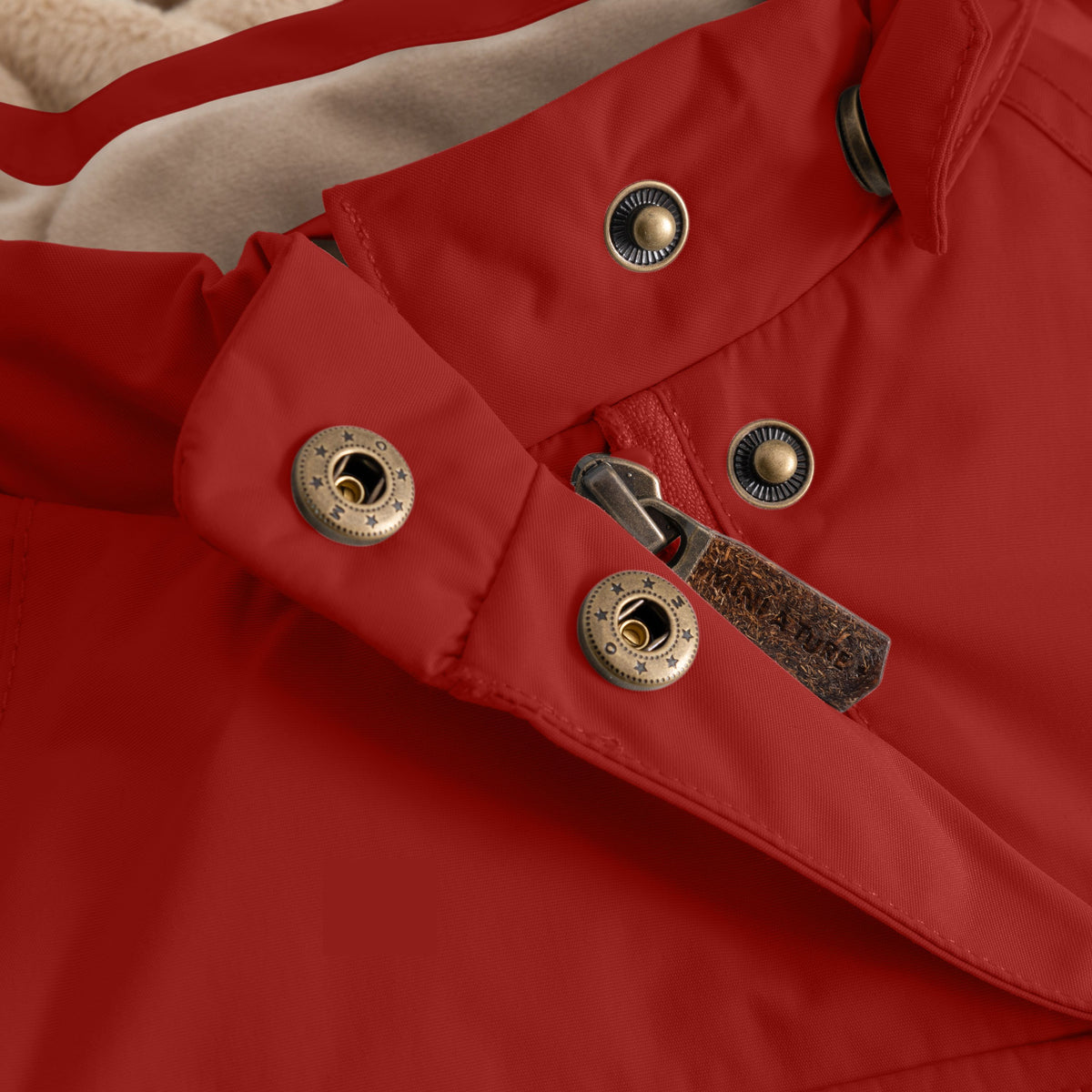 Mini A Ture-MATWANG fleece lined winter jacket. GRS Chili pepper