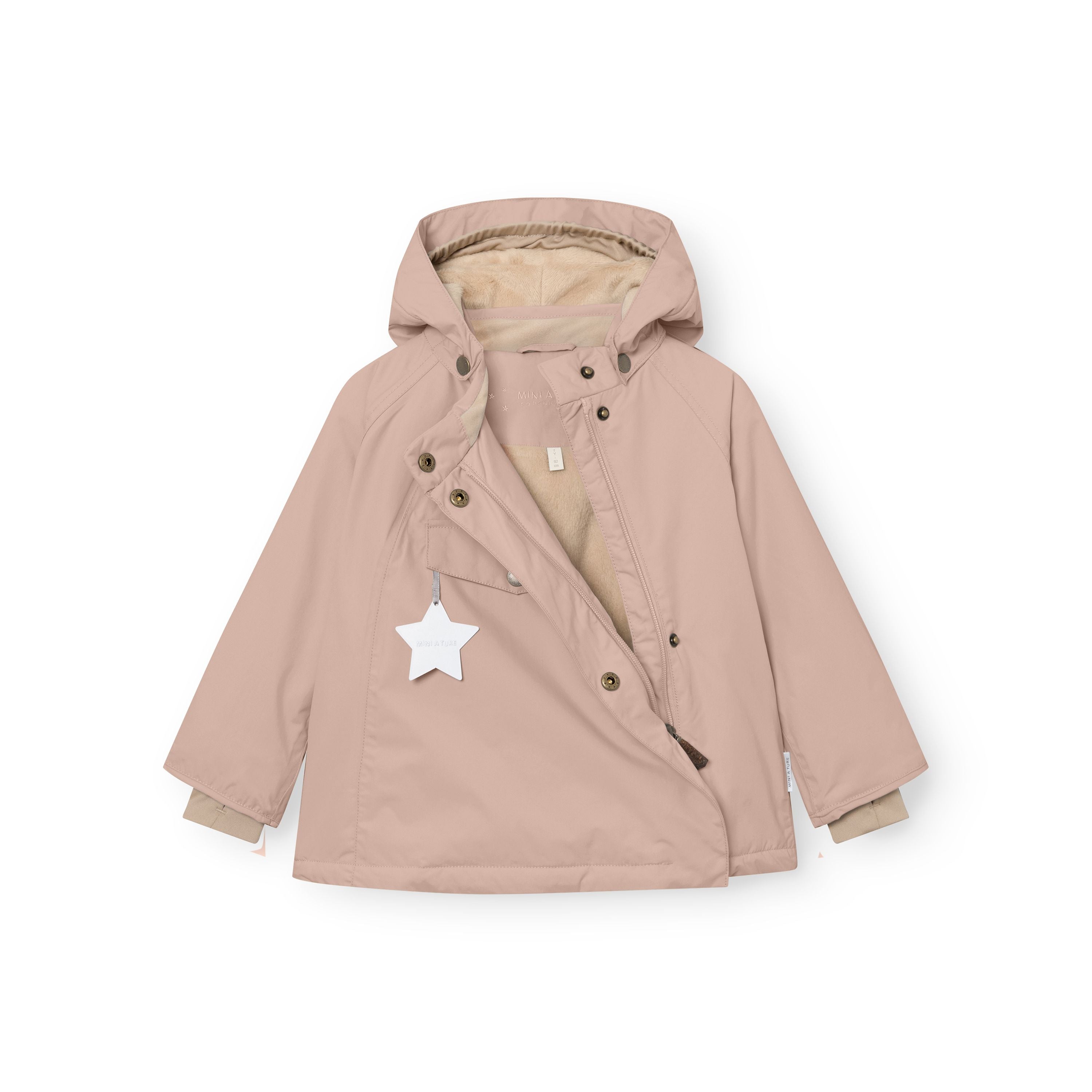 Mini A Ture-MATWANG fleece lined winter jacket. GRS Adobe rose