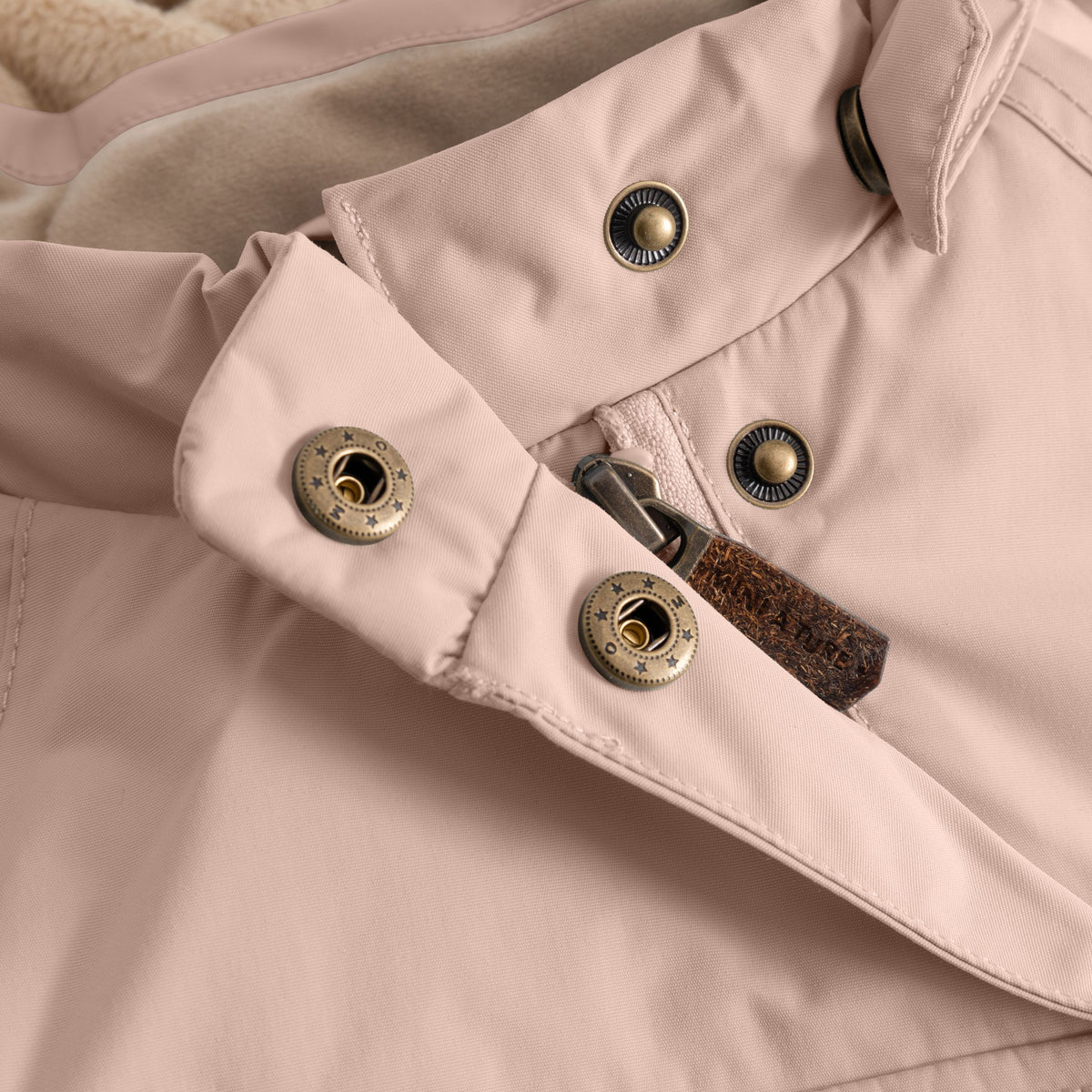 Mini A Ture-MATWANG fleece lined winter jacket. GRS Adobe rose