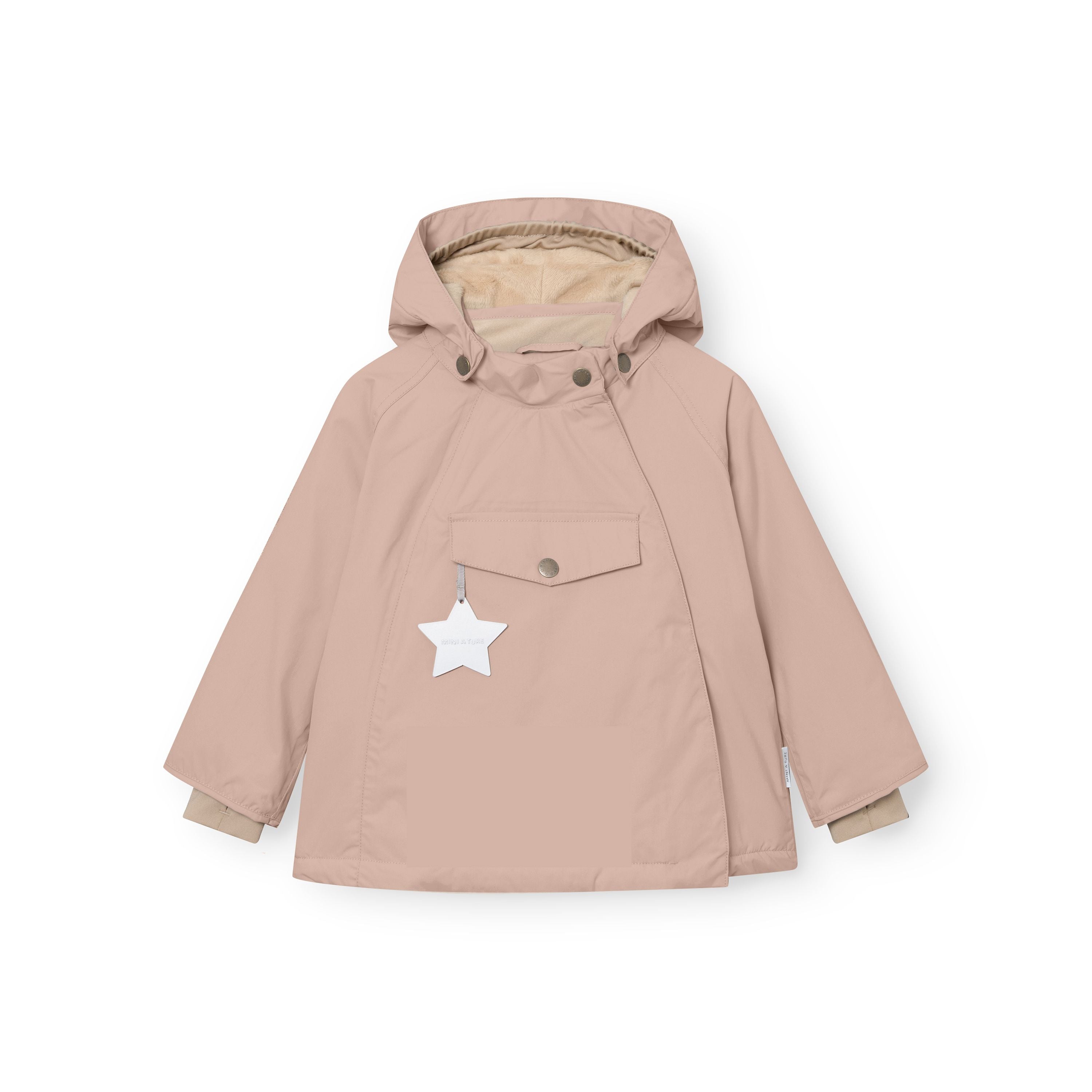 Mini A Ture-MATWANG fleece lined winter jacket. GRS Adobe rose