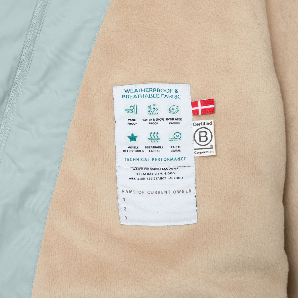 Mini A Ture-MATWANG fleece lined winter jacket. GRS Baby blue