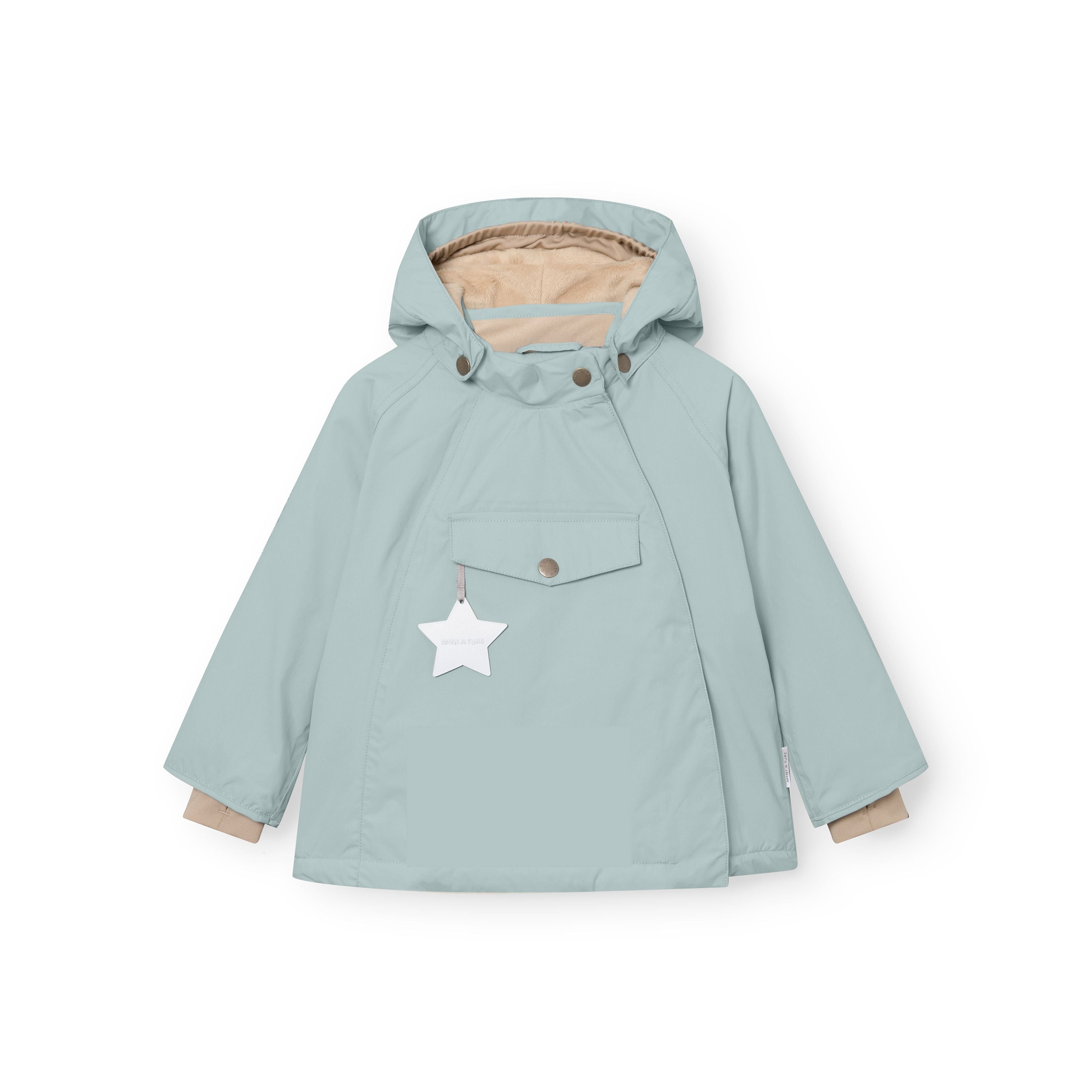 Mini A Ture-MATWANG fleece lined winter jacket. GRS Baby blue