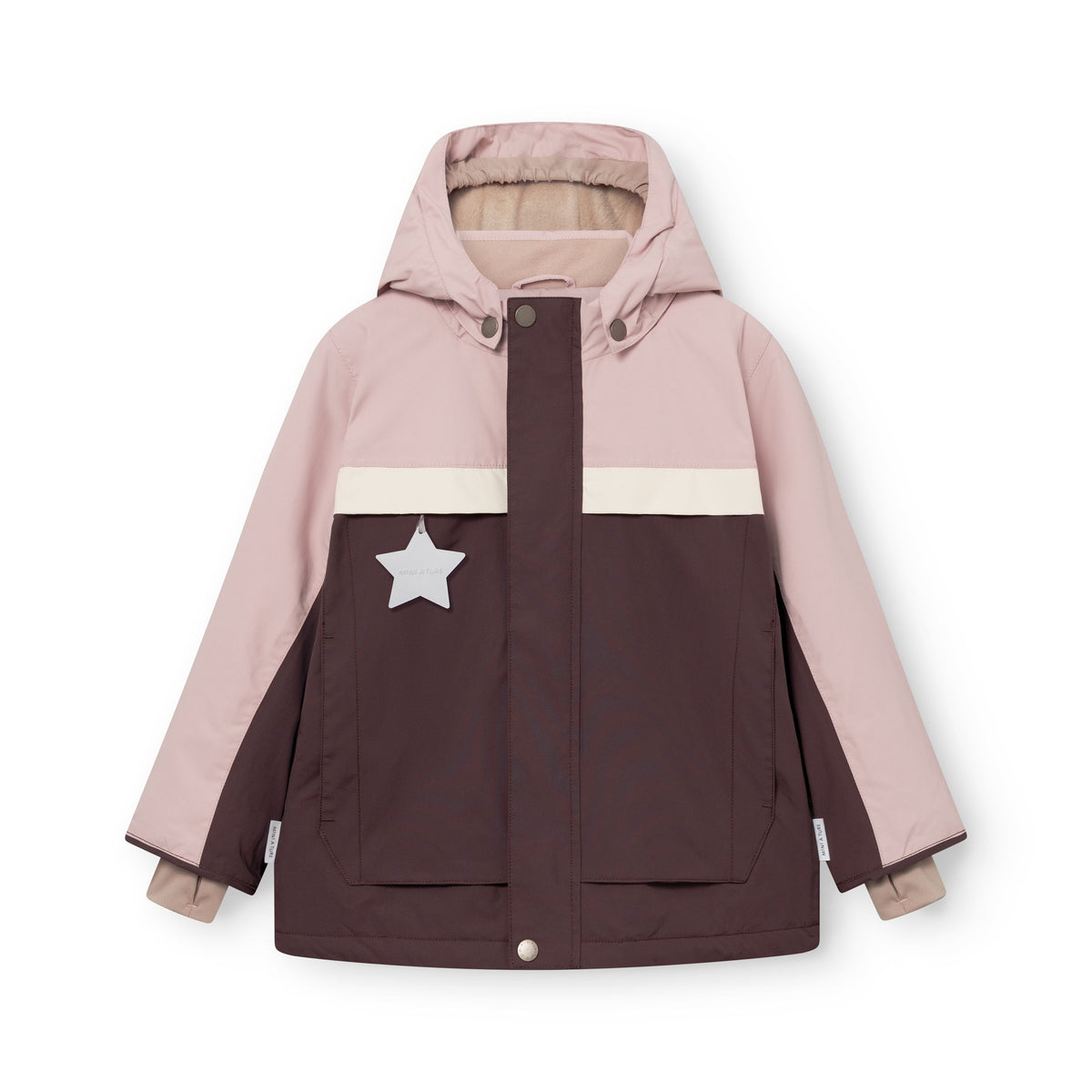 Mini A Ture-MATWALDO fleece lined winter jacket. GRS Aubergine - Adobe rose