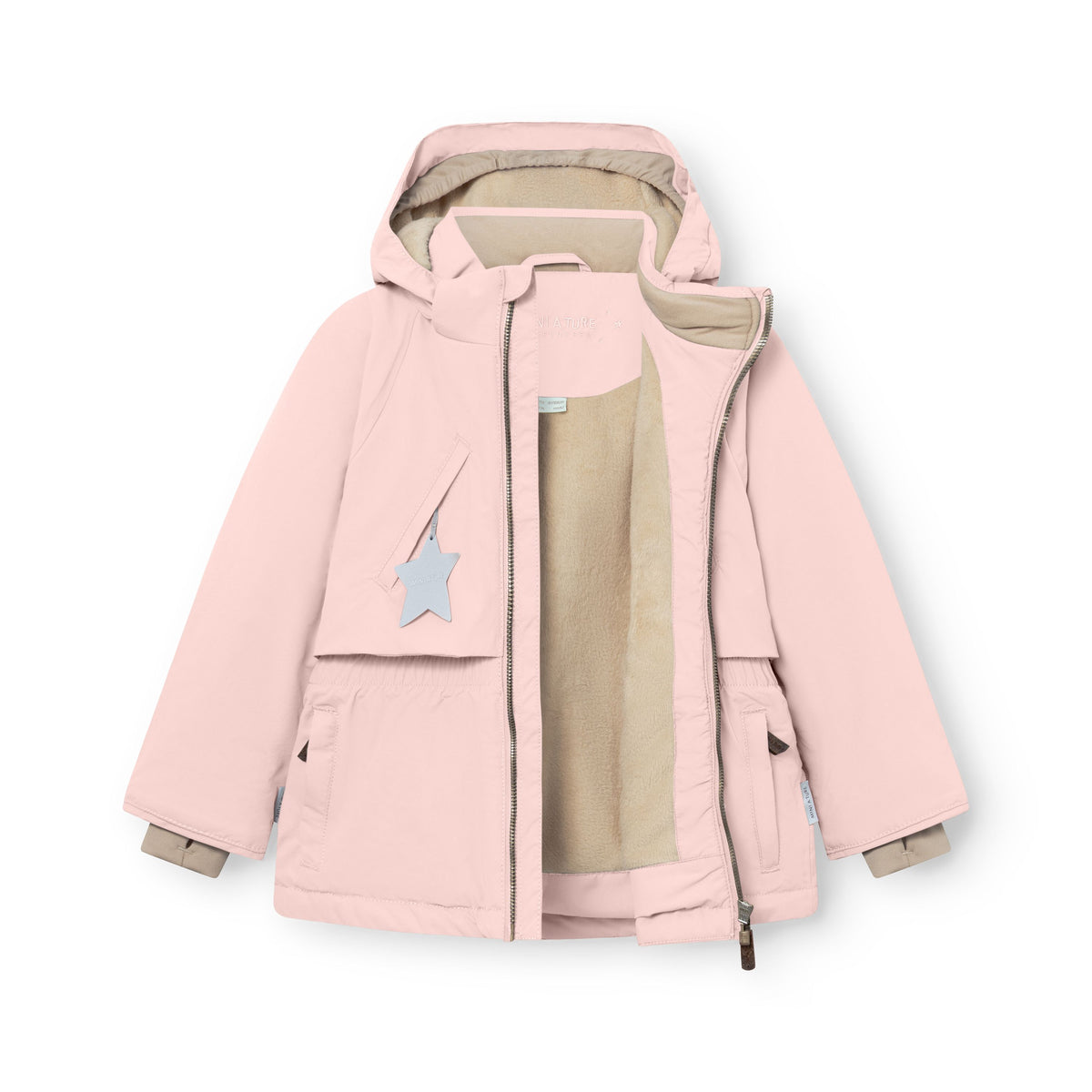 Mini A Ture-MATALGEANA fleece lined winter jacket. GRS Adobe rose