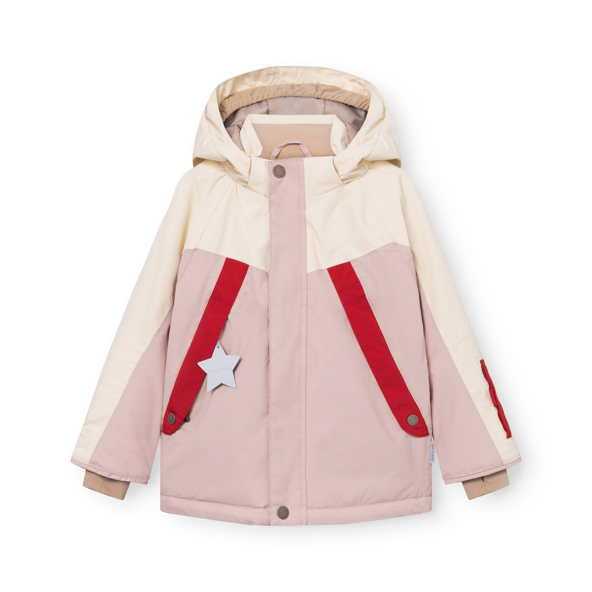 Mini A Ture-MATVALONSO ski jacket. GRS White - Adobe rose
