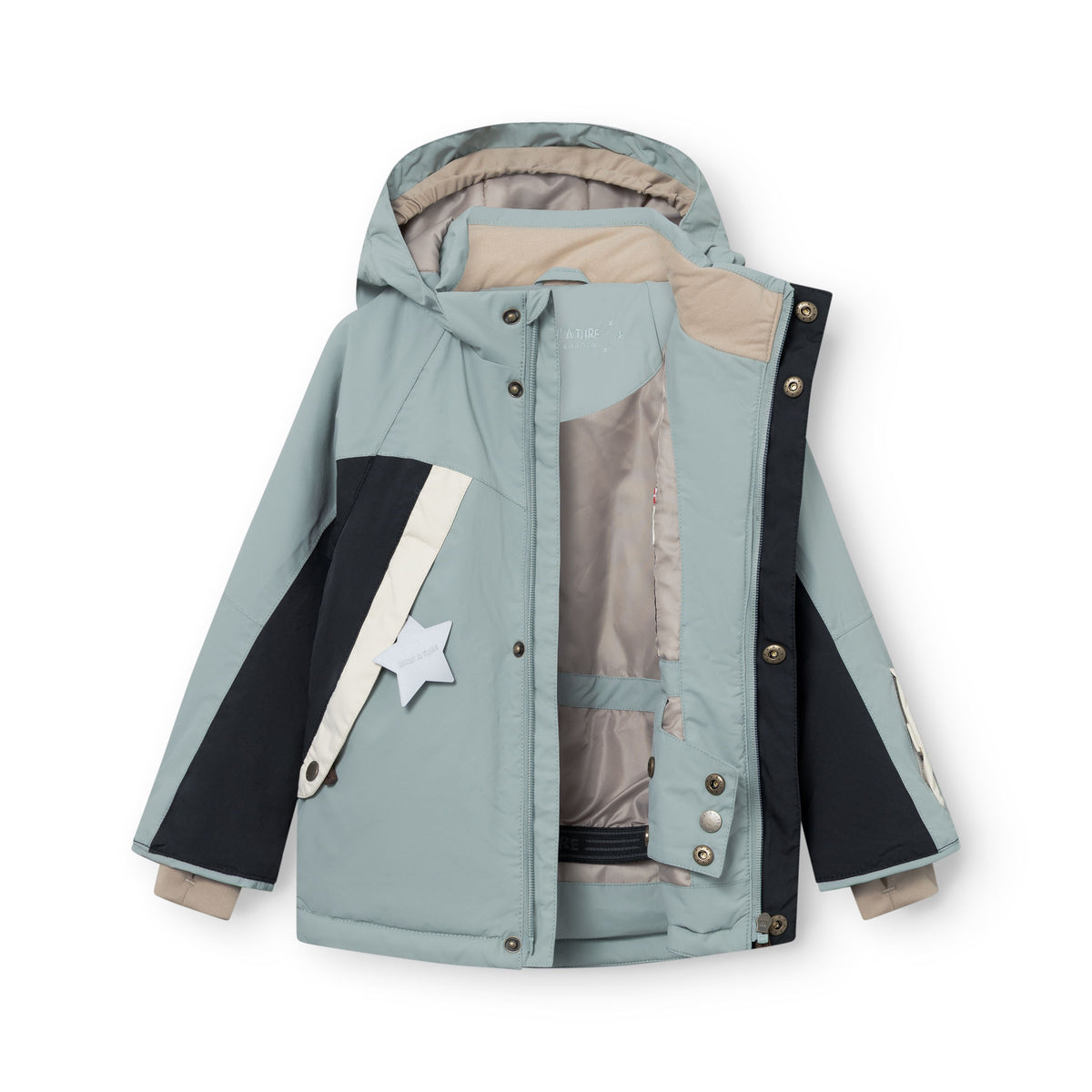 Mini A Ture-MATVALONSO ski jacket. GRS Slate gray - Black