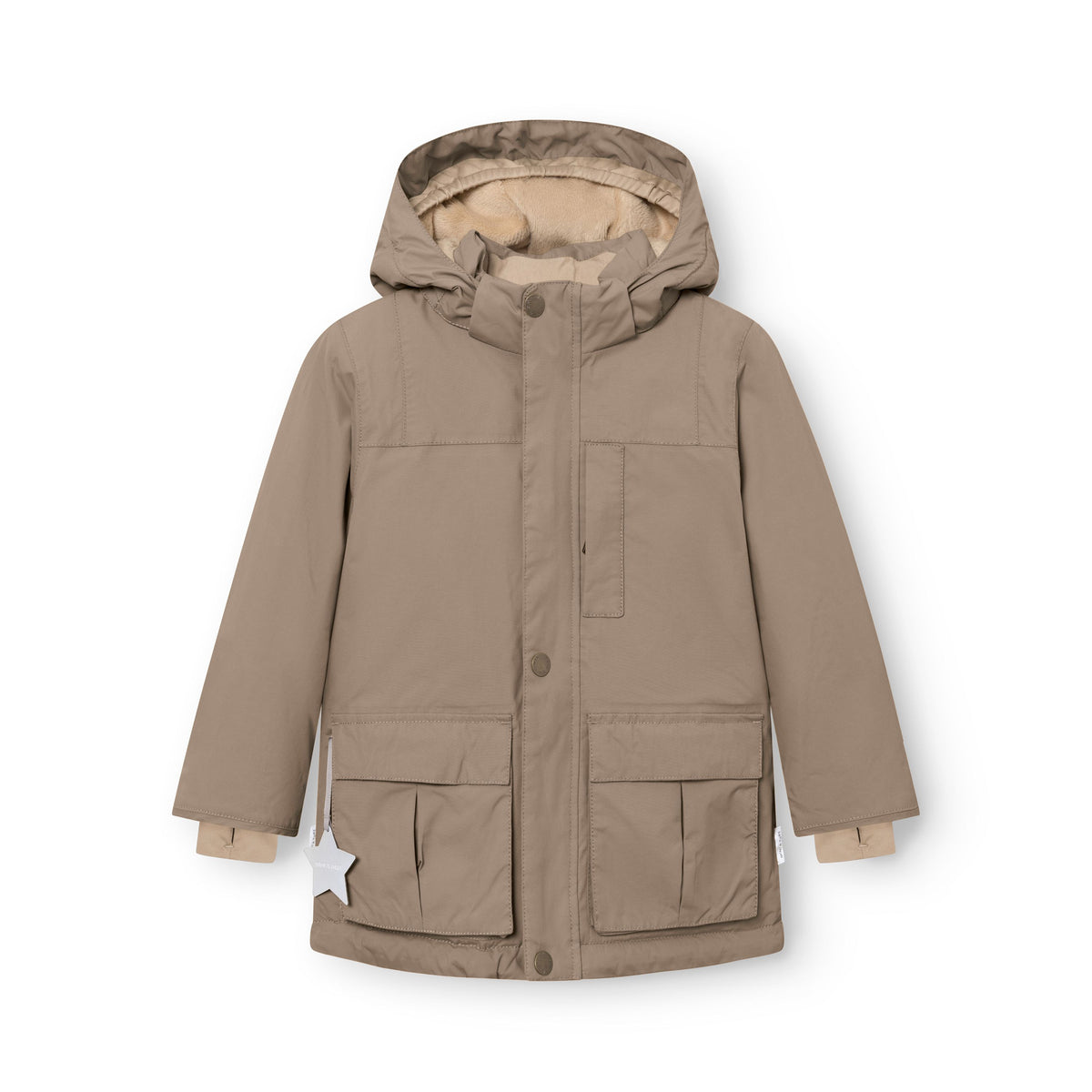 Mini A Ture-MATKASTORIO fleece lined winter jacket. GRS Grey brown