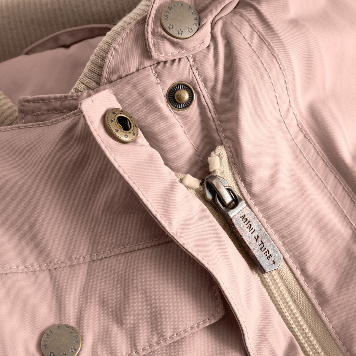 Mini A Ture-MATWISTI fleece lined snowsuit. GRS Adobe rose