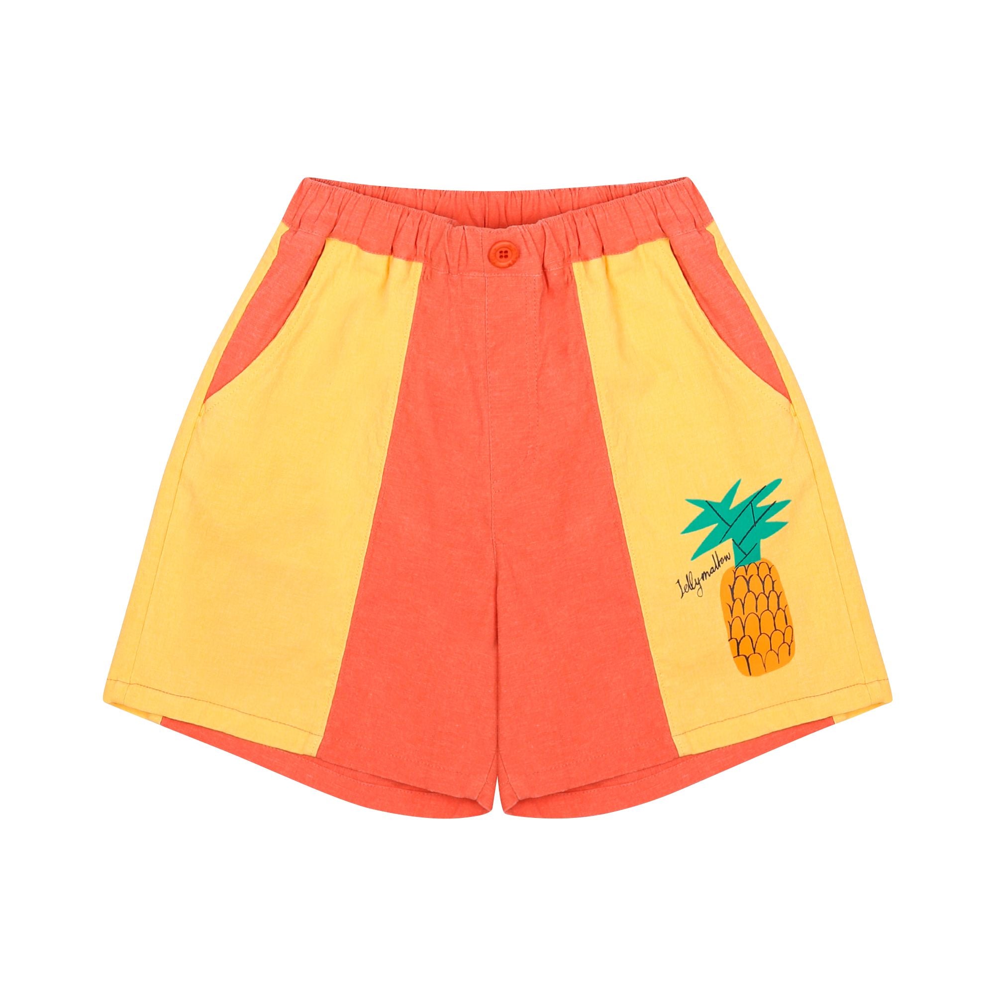 Jelly Mallow-Pineapple Pigment  Shorts Red