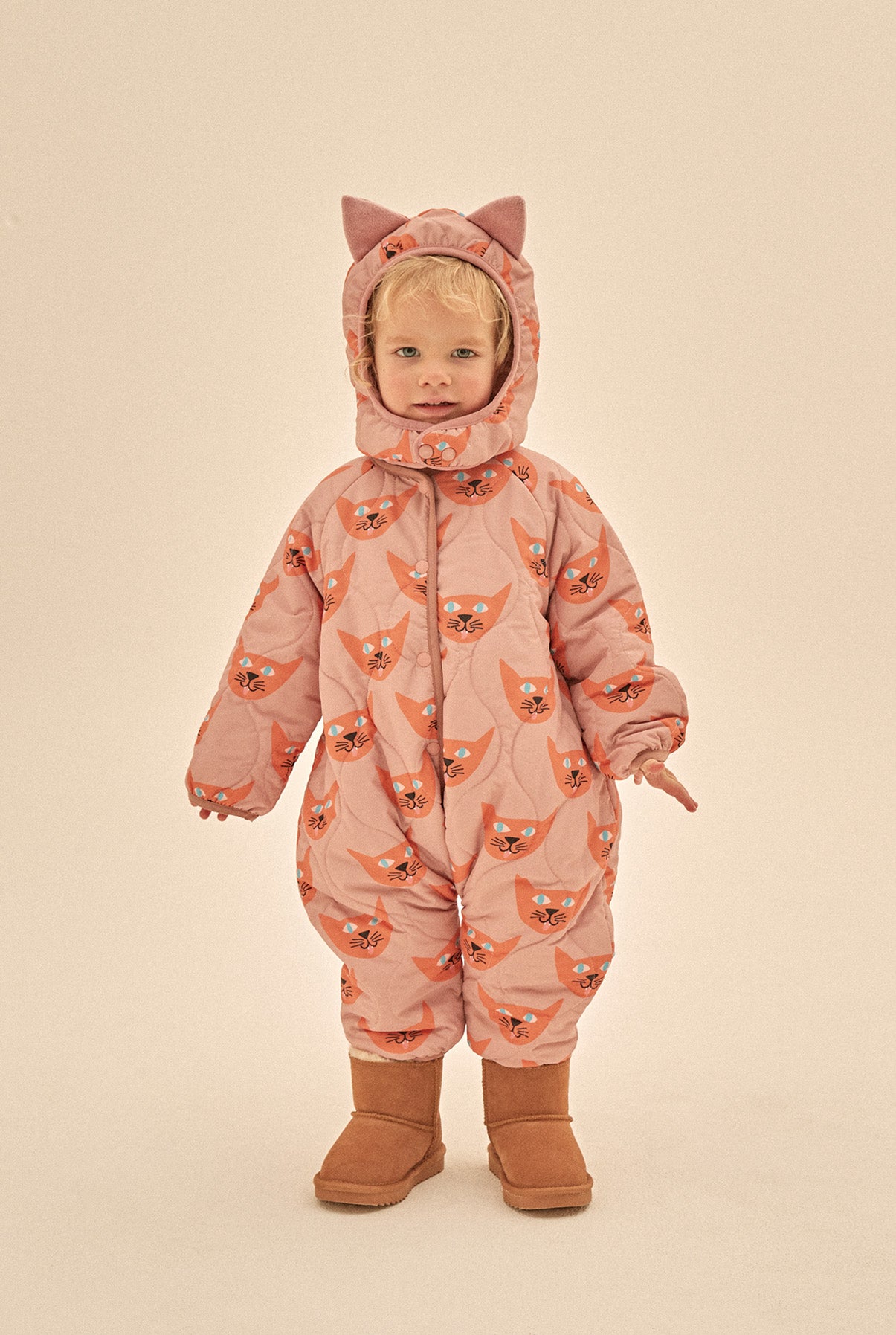 Cat Quilted Snowsuit