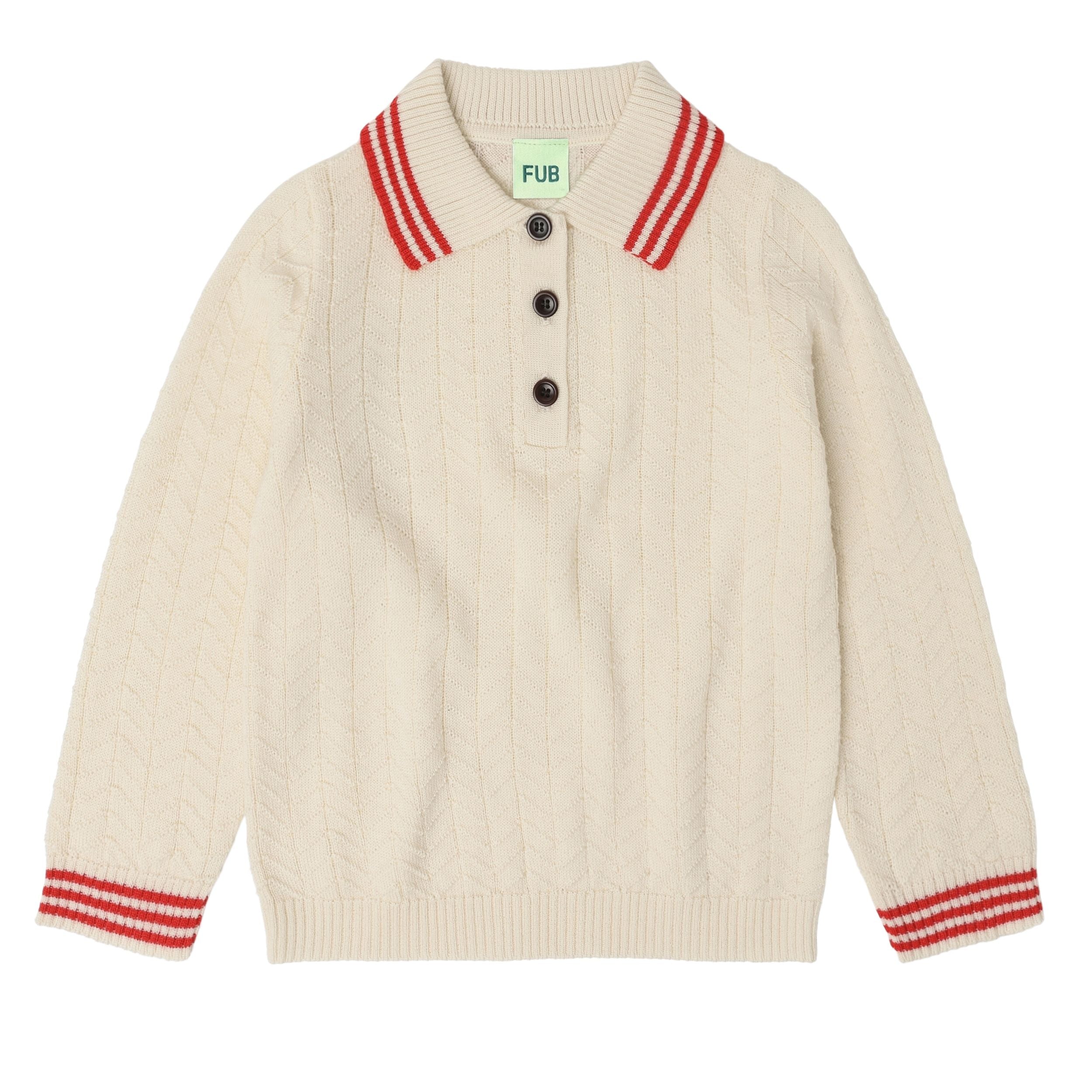 FUB-Kids ZigZag Polo ecru