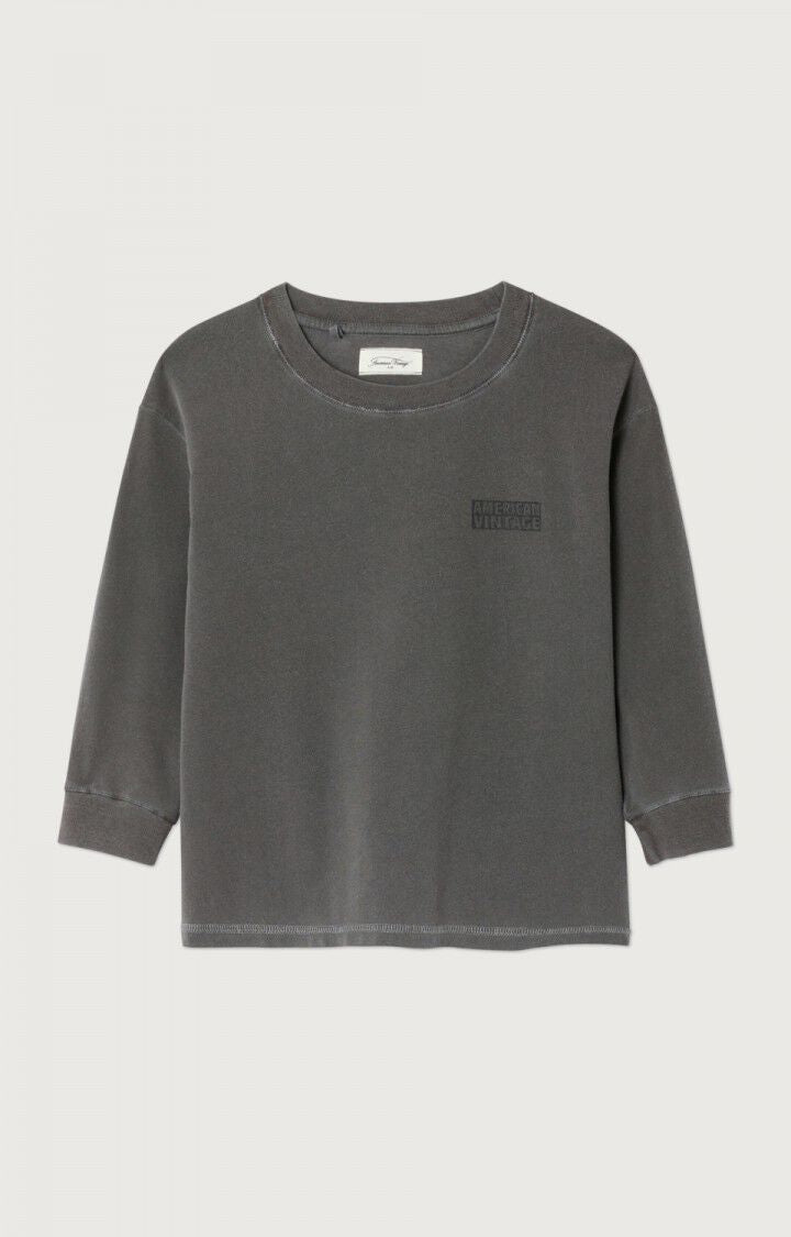 American Vintage-Kids T-Shirt ML Col Rond Carbone Vintage