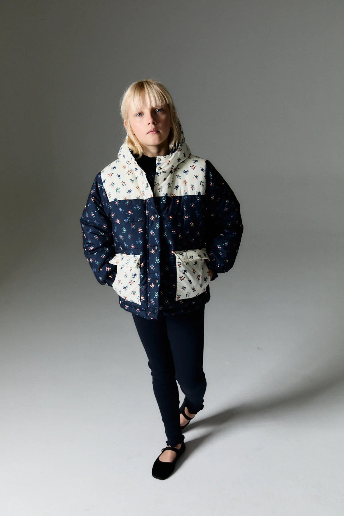 Heaven Outerwear-Mini Blossom-Mignight Navy- Vanilla Cream