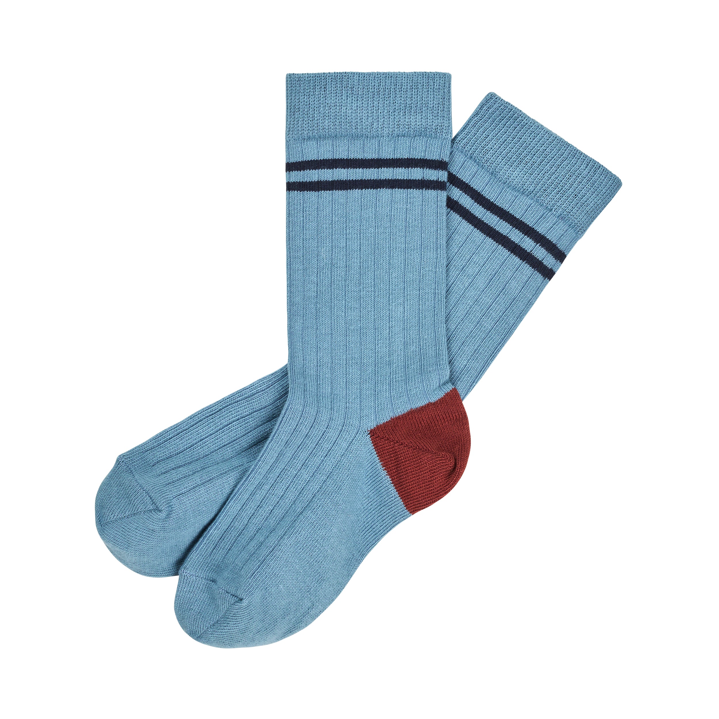 Fub-Blue Striped Cotton Socks