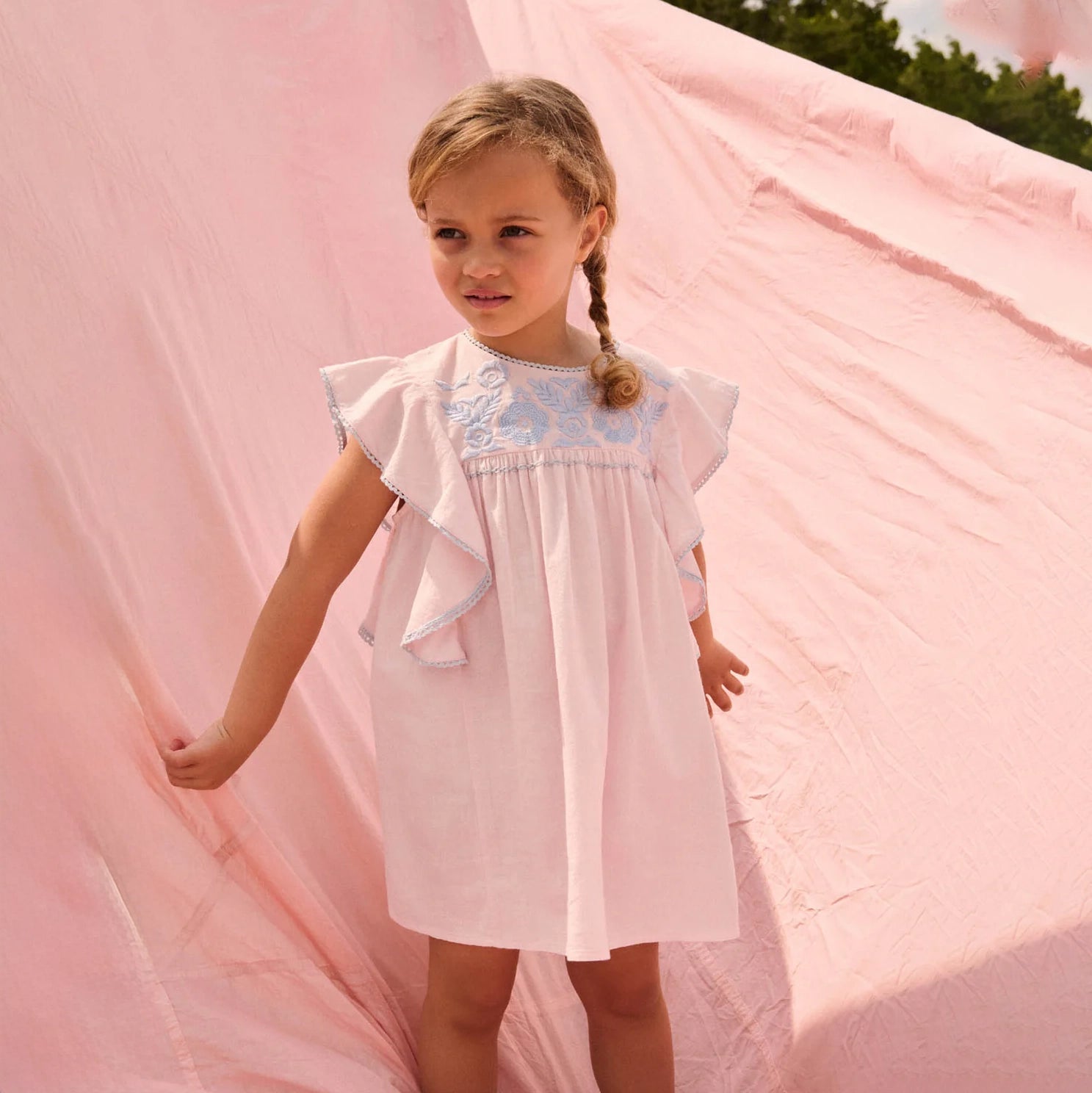 Louise Misha-Girls Dress Taliana Pink