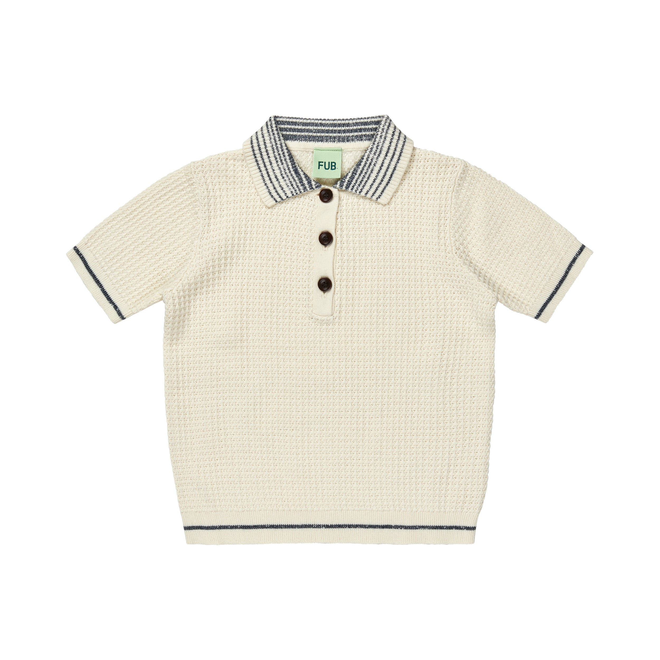 Fub-Ivory Cotton Polo Shirt