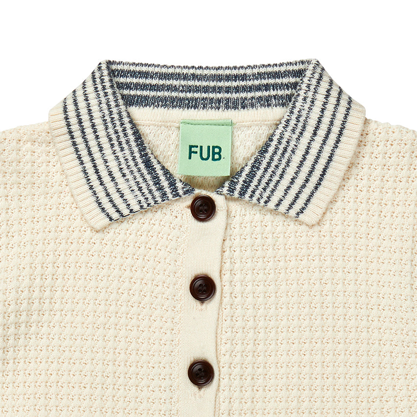 Fub-Ivory Cotton Polo Shirt