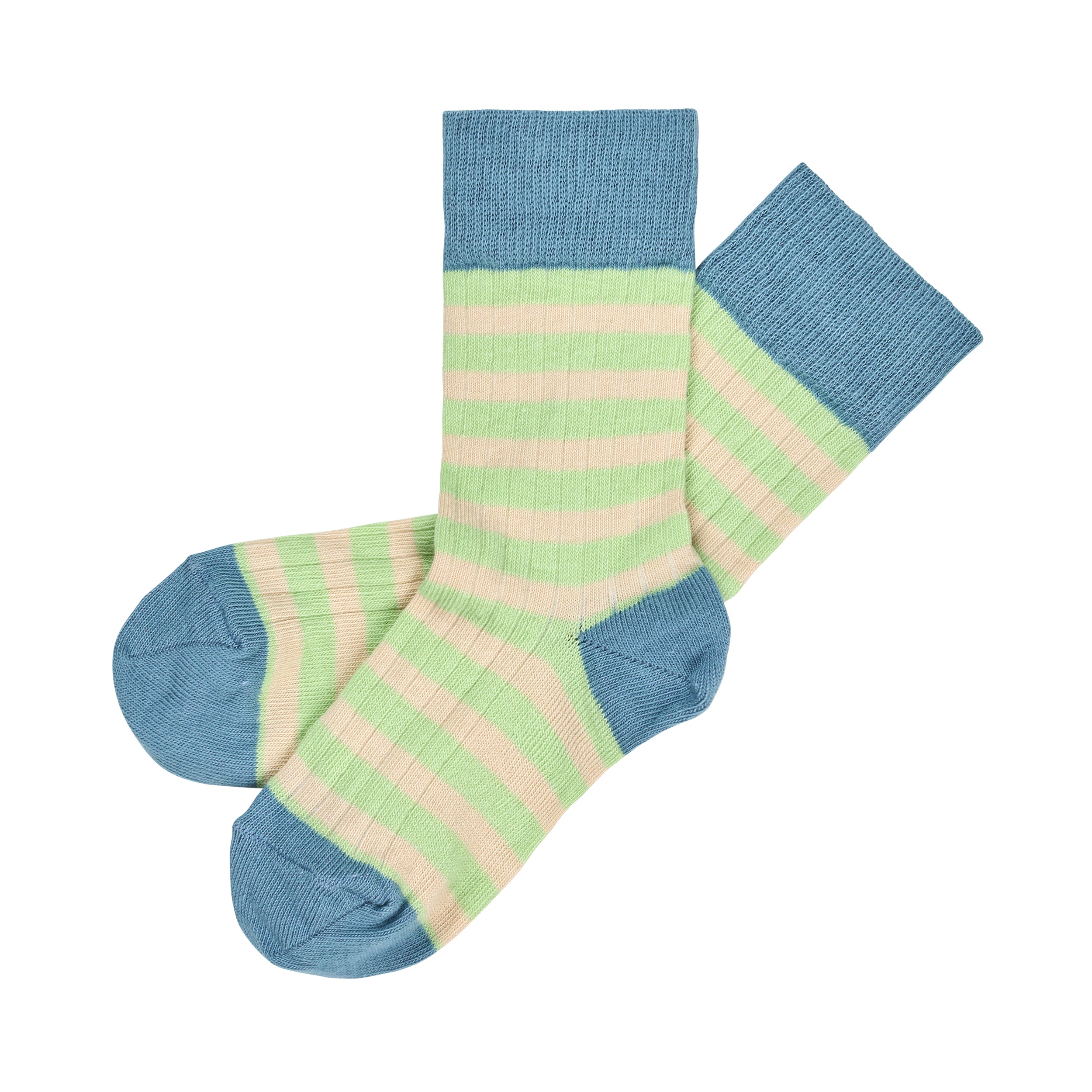 Green Stripes Cotton Socks