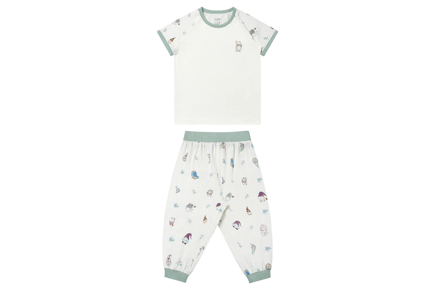 Short Sleeve Capri Shorts Play Set (Avocado Bamboo) - Oh Gnome!