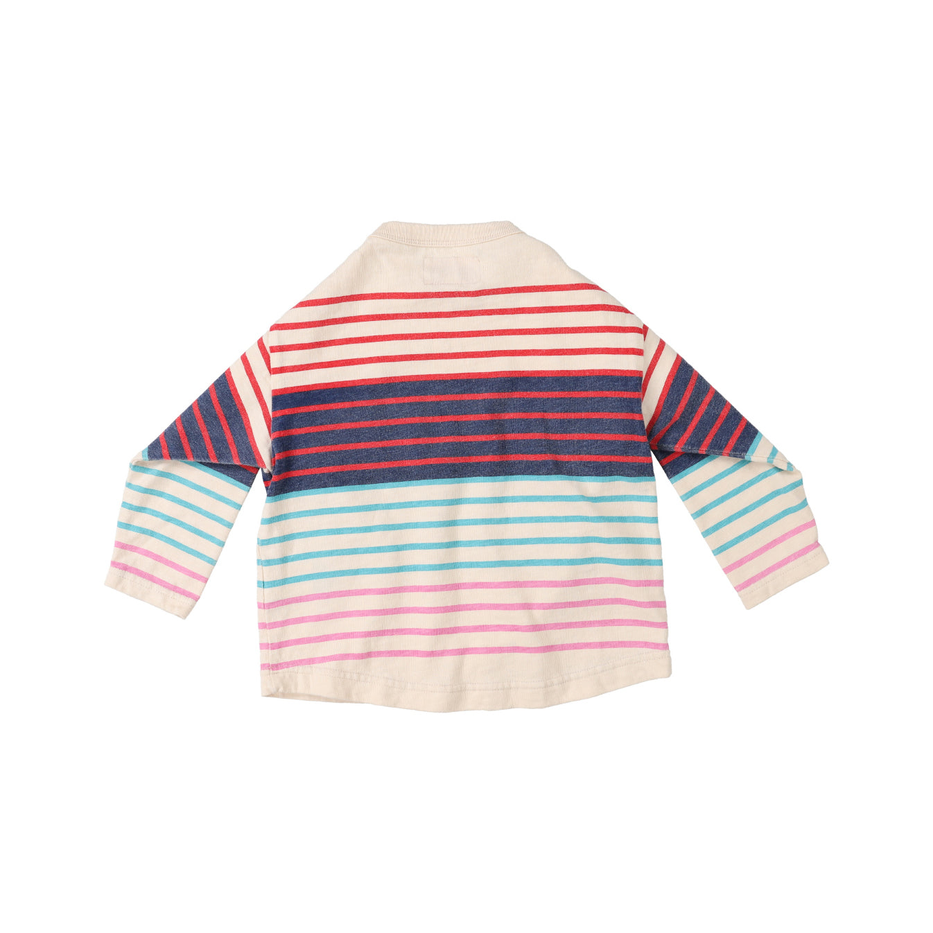 Denim Dungaree-Kids Cotton Jersey Snoopy Navy Striped Print Tee