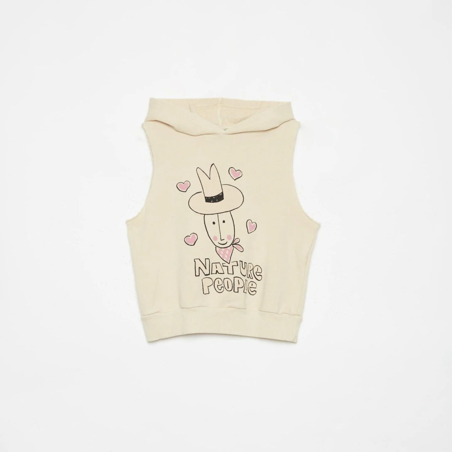 NATURE LOVERS HOODIE VEST-SAND