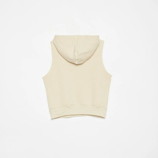 NATURE LOVERS HOODIE VEST-SAND