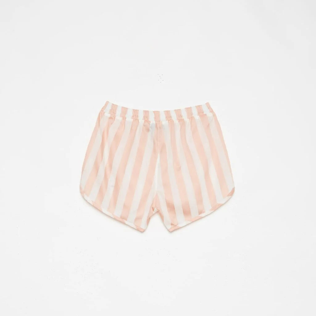 PINK STRIPES RUNNER SHORT-PINK/WHITE