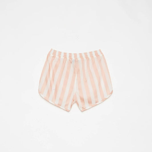 PINK STRIPES RUNNER SHORT-PINK/WHITE