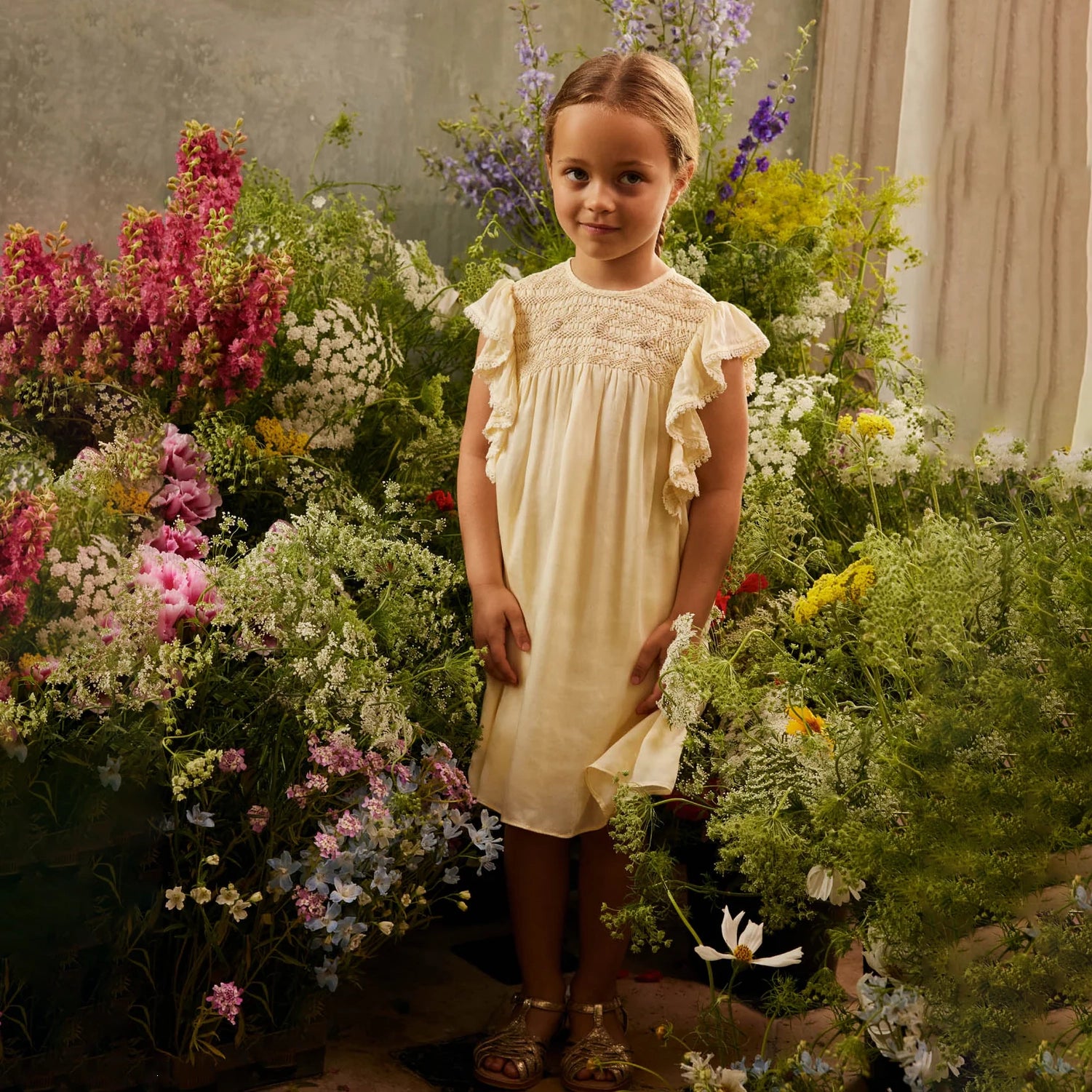 Louise Misha-Girls Dress Angelina Yellow