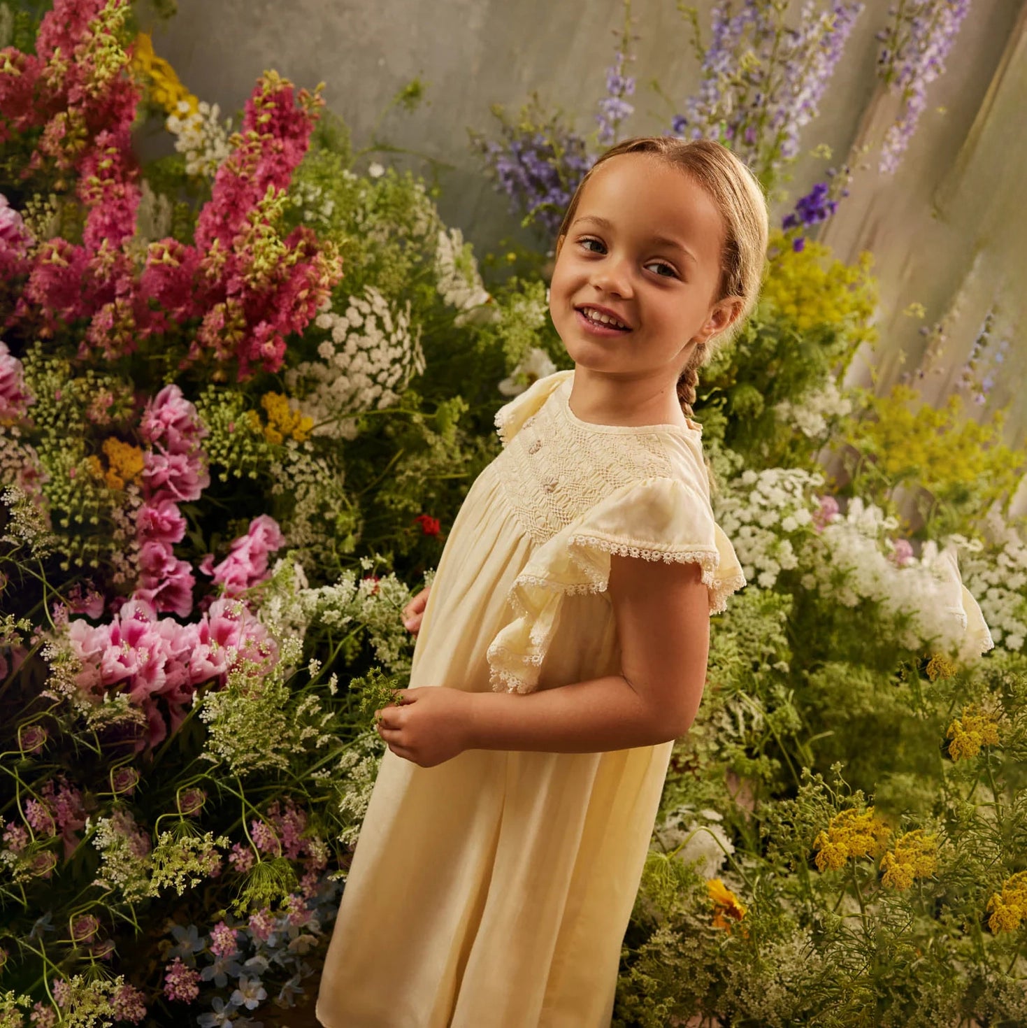 Louise Misha-Girls Dress Angelina Yellow