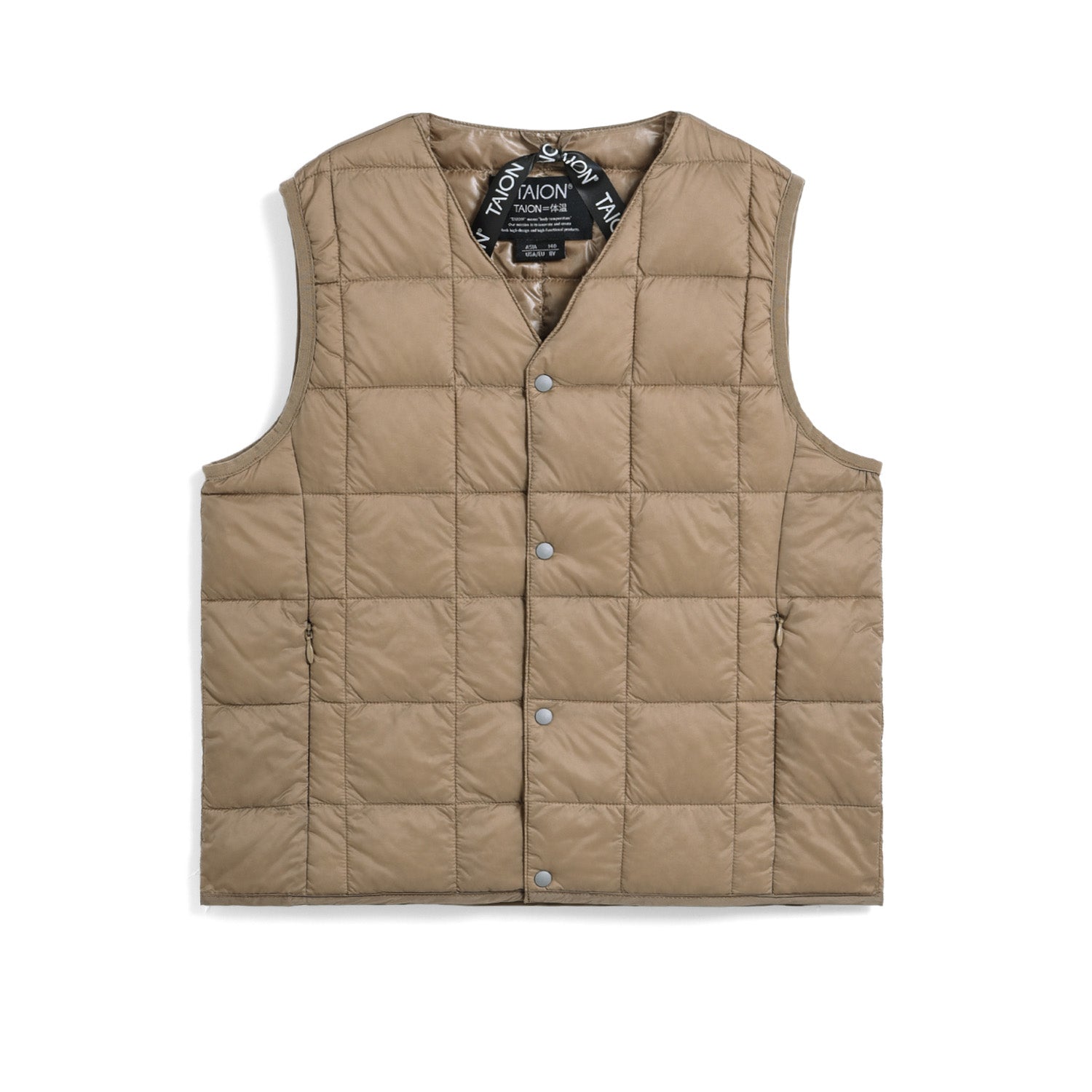Taion-Kids V Neck Button Down Vest Grayge