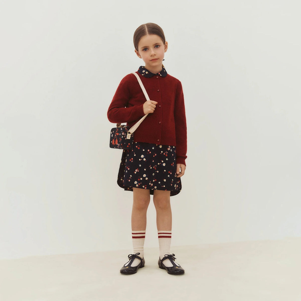 Bonpoint-Cardigan Manon Bordeaux