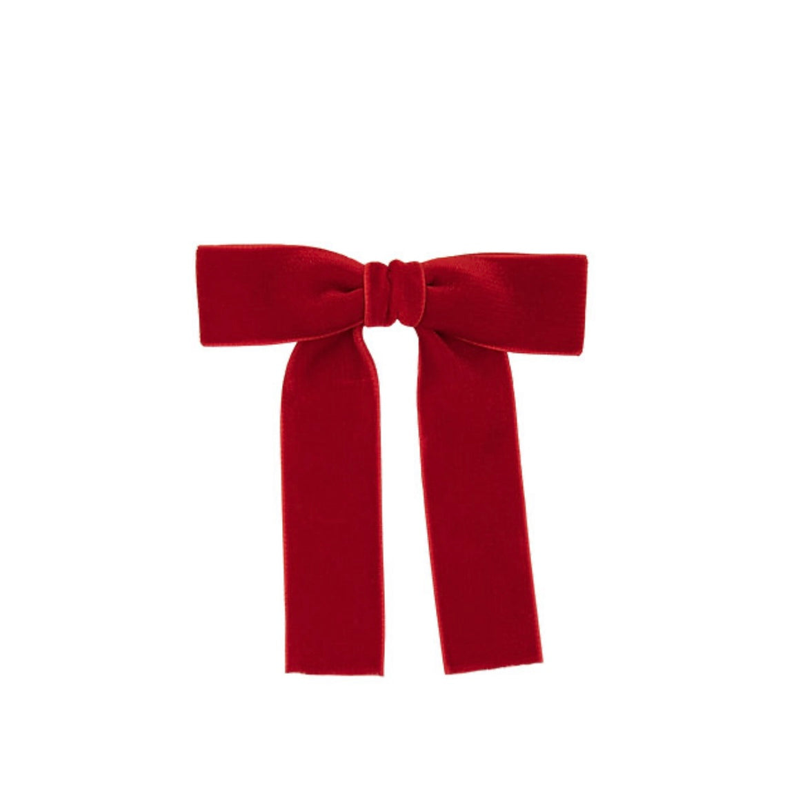 Olilia-Large Velvet Bow-Scarlet
