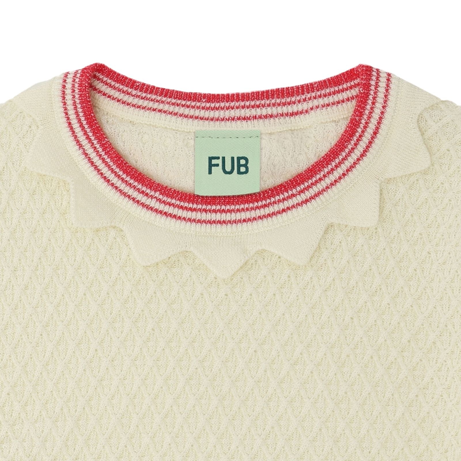 FUB-Kids Waffle Tee ecru