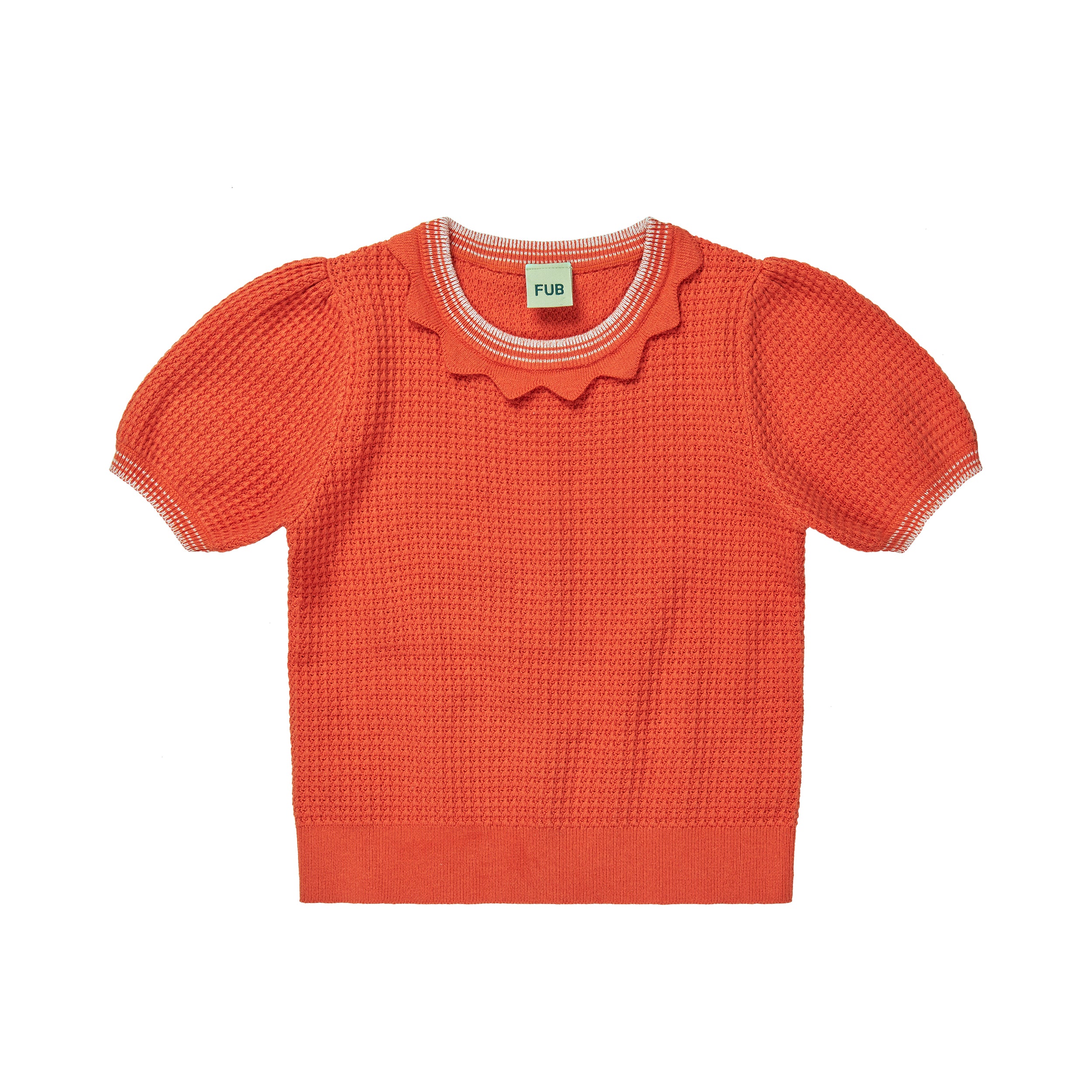 Fub-Girls Red Cotton Knit T-Shirt