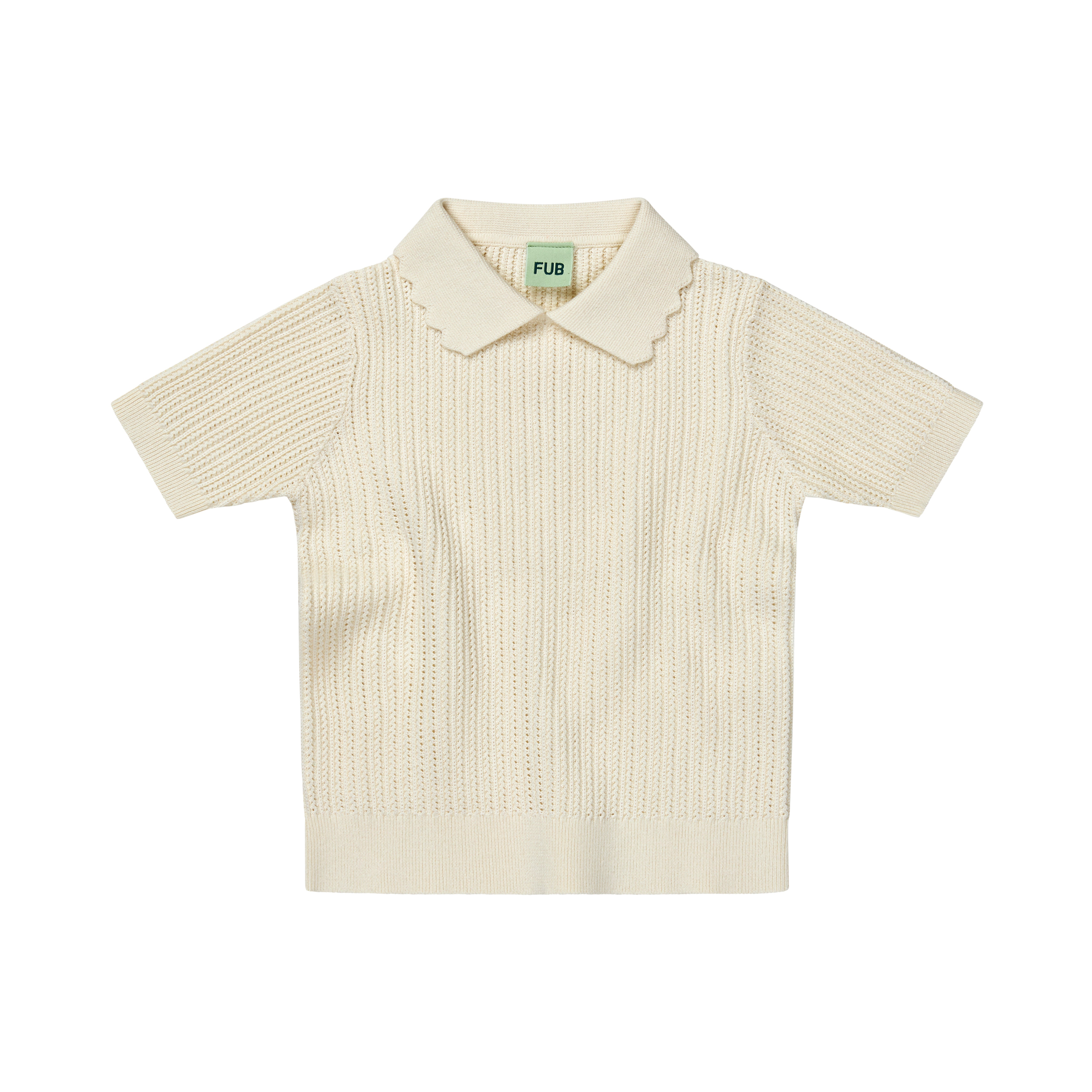 Fub-Girls Ivory Cotton Knit T-Shirt