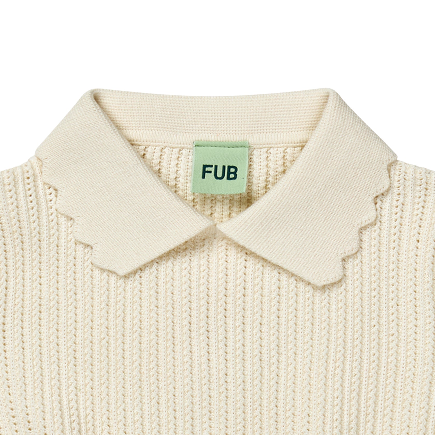 Fub-Girls Ivory Cotton Knit T-Shirt