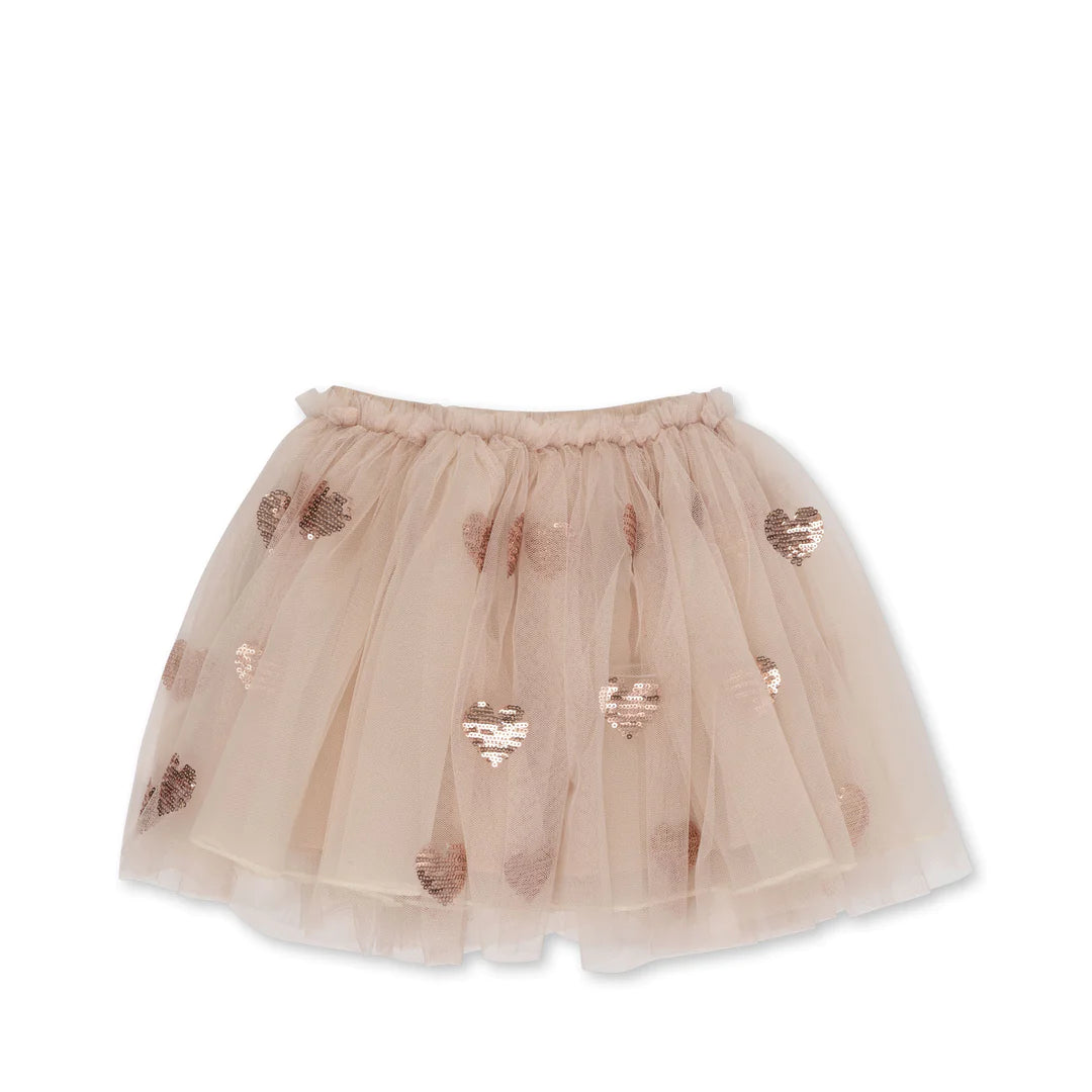 YVONNE HEART SEQUINS SKIRT-COEUR SEQUINS