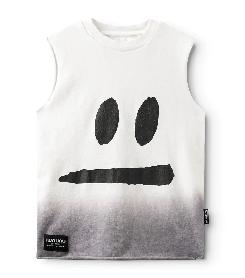 SMIRK SLEEVLESS SHIRT WHITE