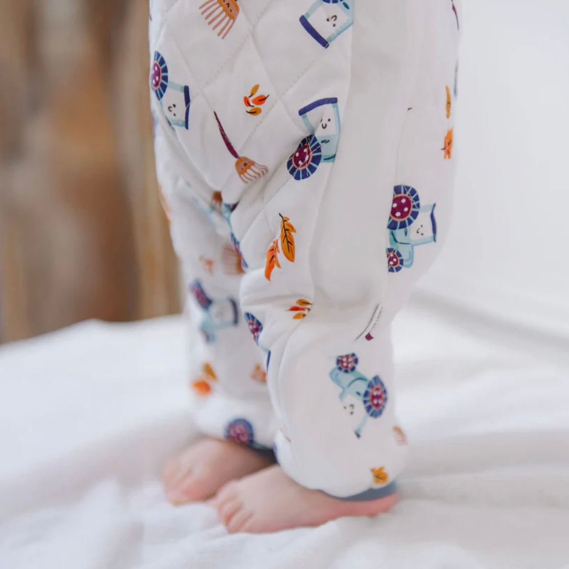 Nest Designs-Quilted Long Sleeve Romper On The Farm