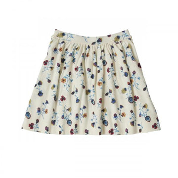 Printed Skirt-ecru/flower